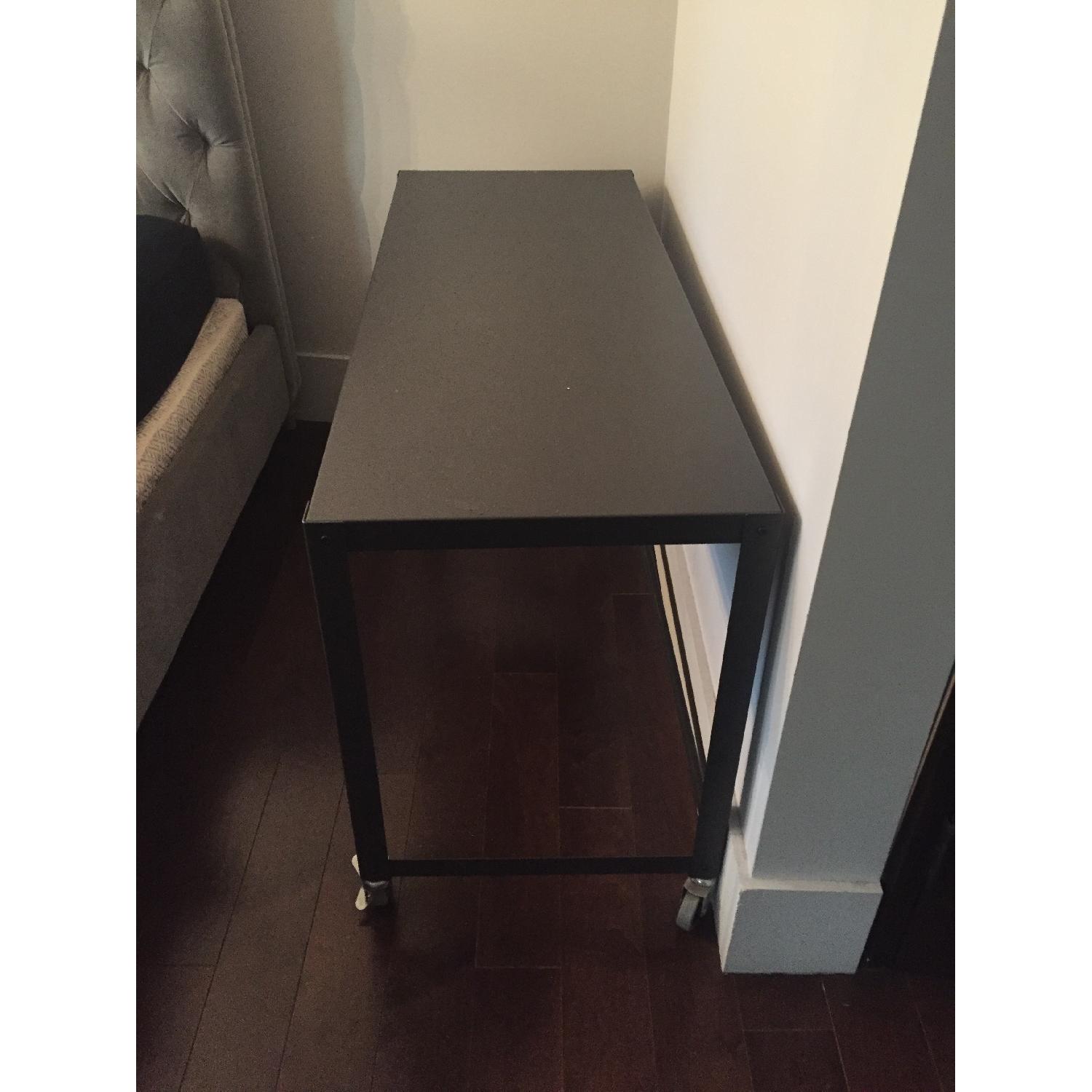 CB2 Go-Cart Carbon Rolling Console Table - image-1