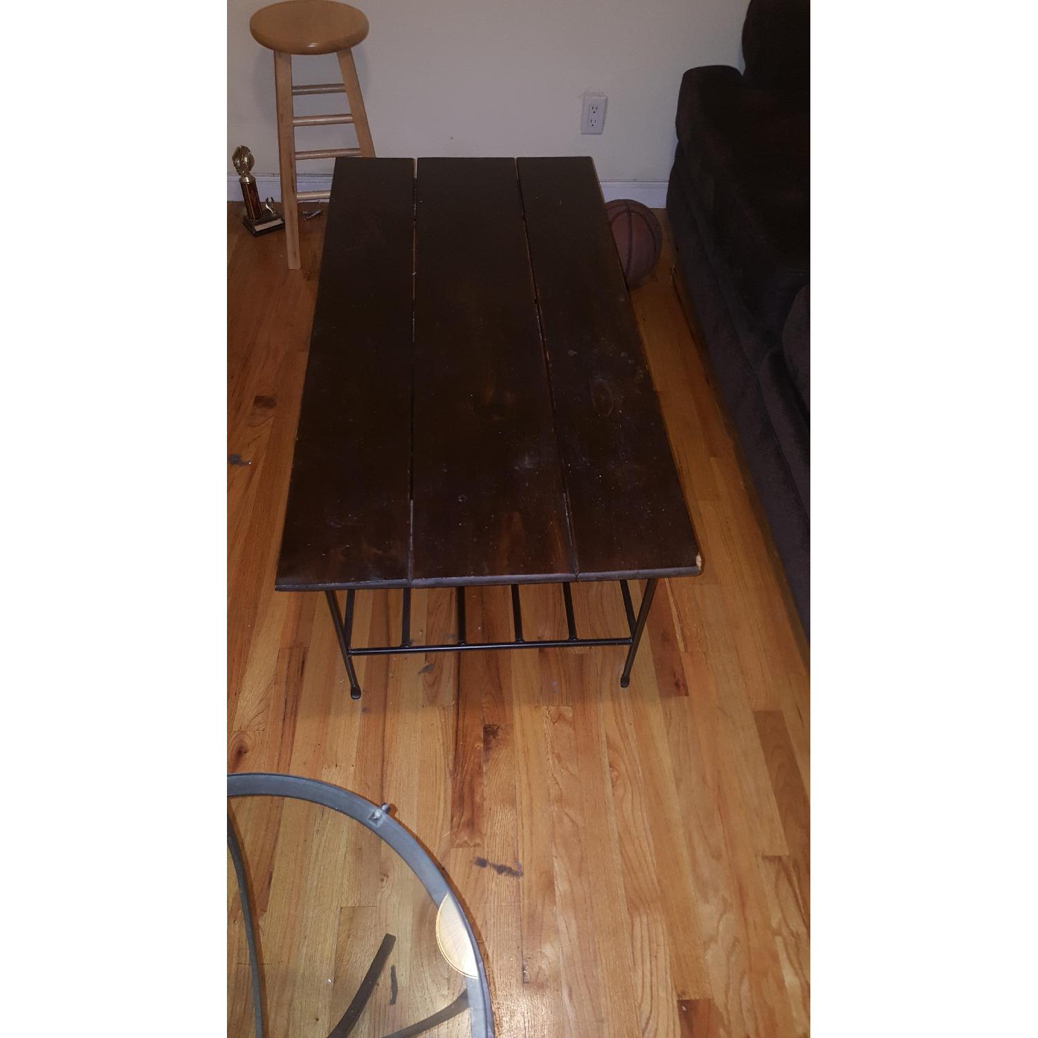 Bob's Wooden Refinished Table AptDeco
