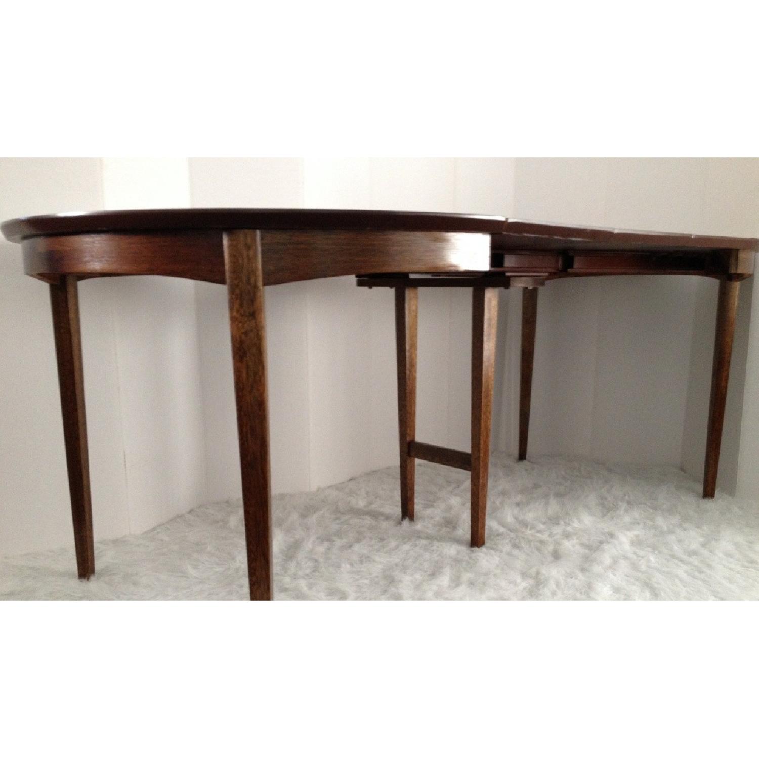 Mid Century Modern Danish Expandable Dining Table w/ 6 Stanley Chairs - image-4