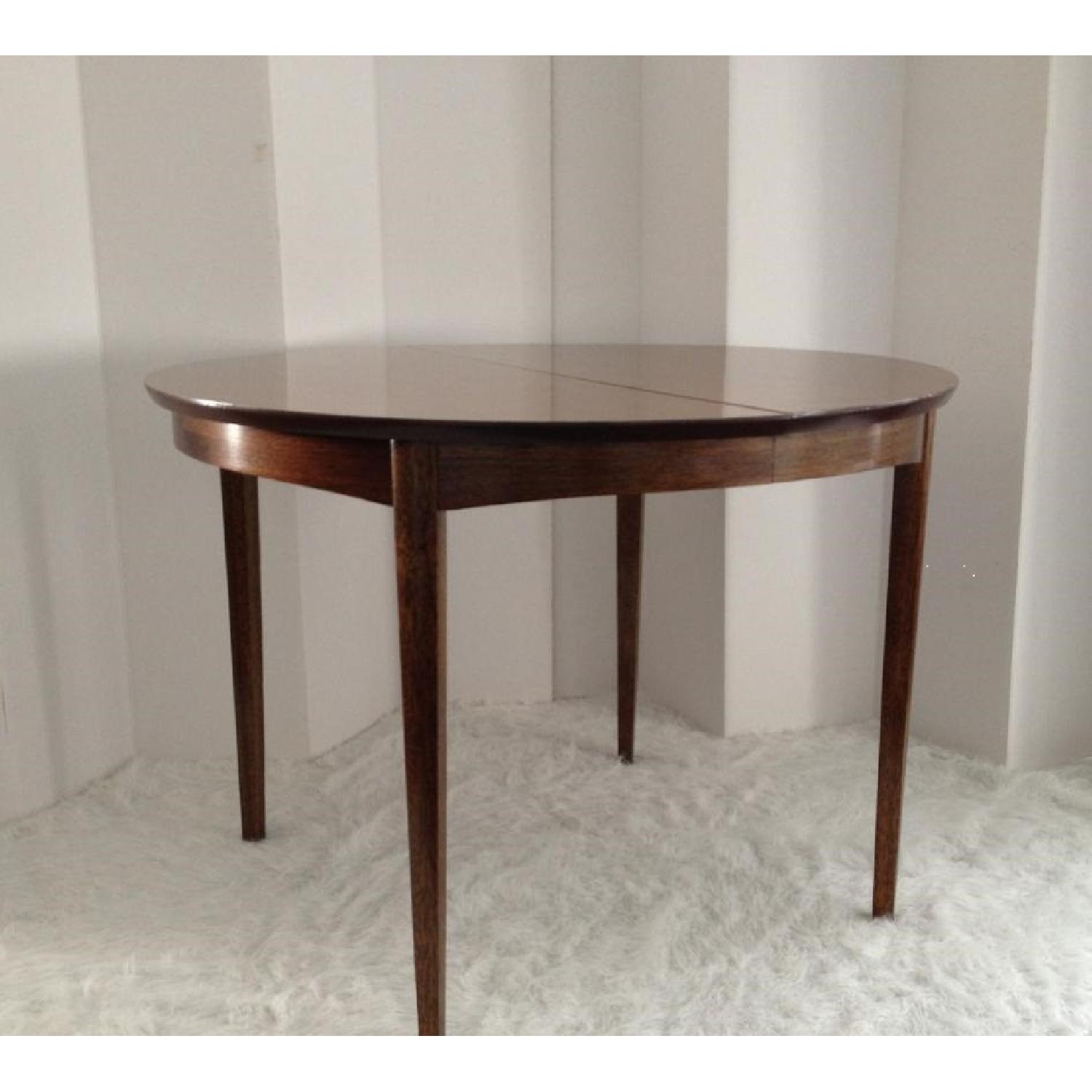 Mid Century Modern Danish Expandable Dining Table w/ 6 Stanley Chairs - image-5