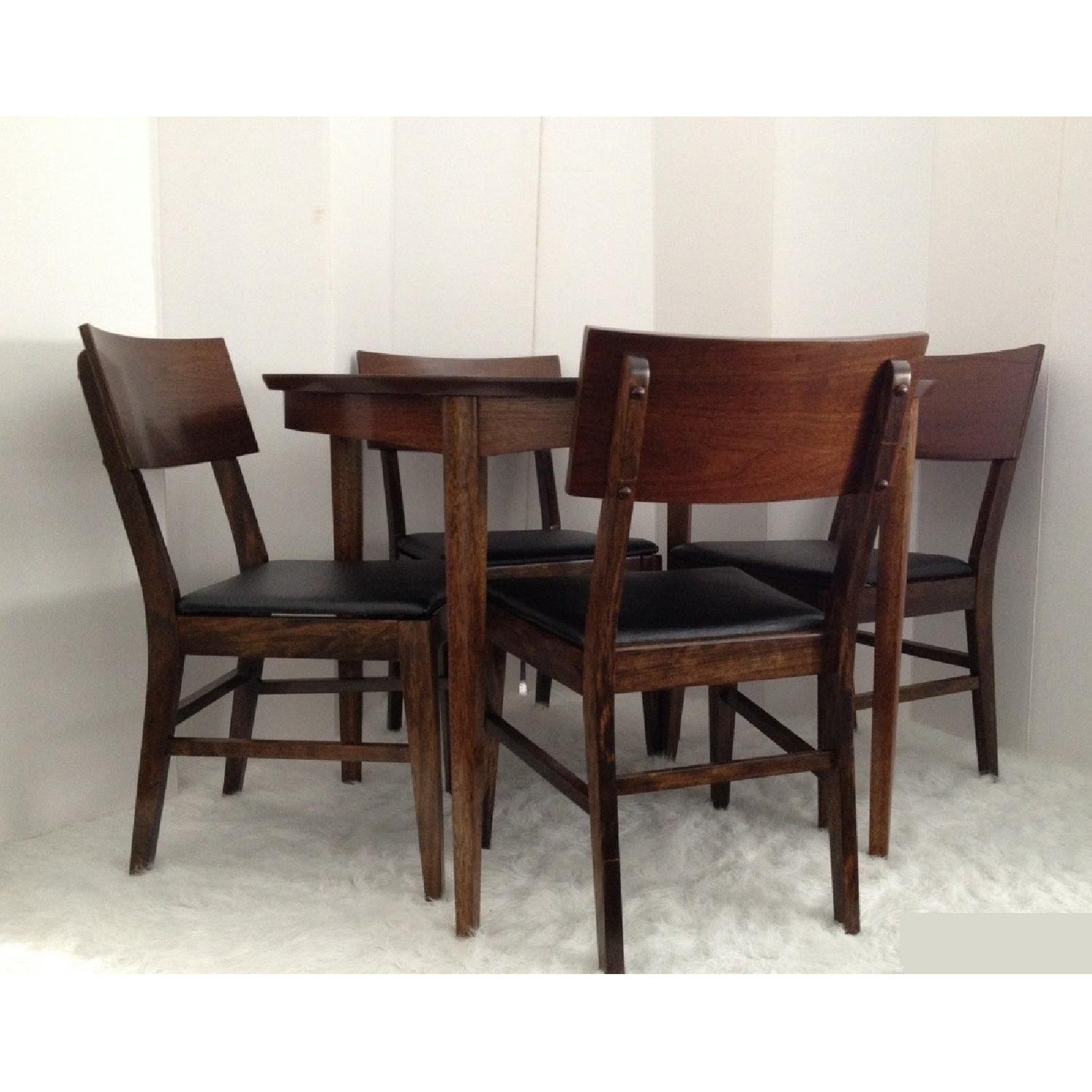 Mid Century Modern Danish Expandable Dining Table w/ 6 Stanley Chairs - image-6