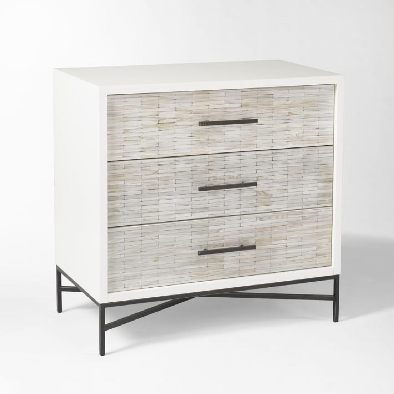 West Elm Wood Tiled 3-Drawer Dresser - image-1