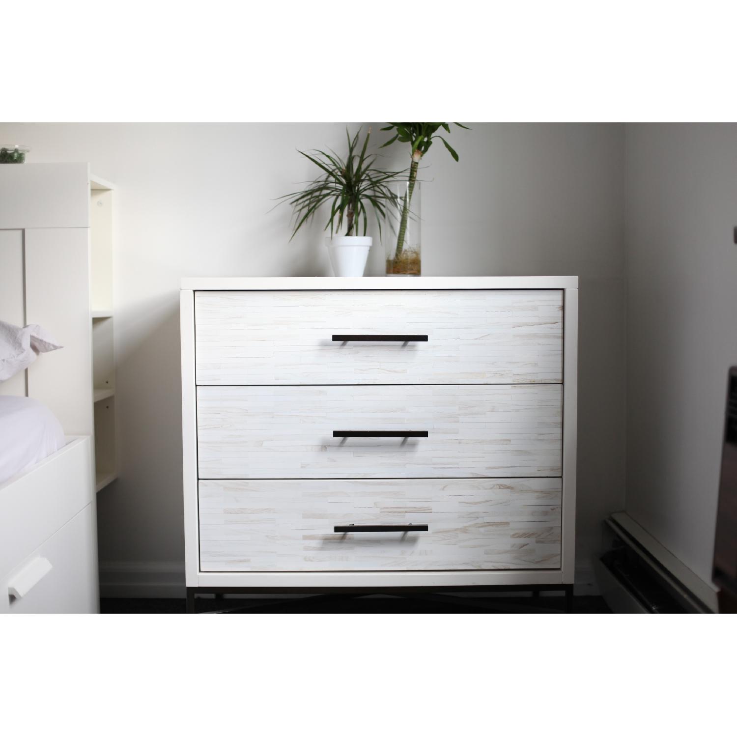 West Elm Wood Tiled 3-Drawer Dresser - image-4
