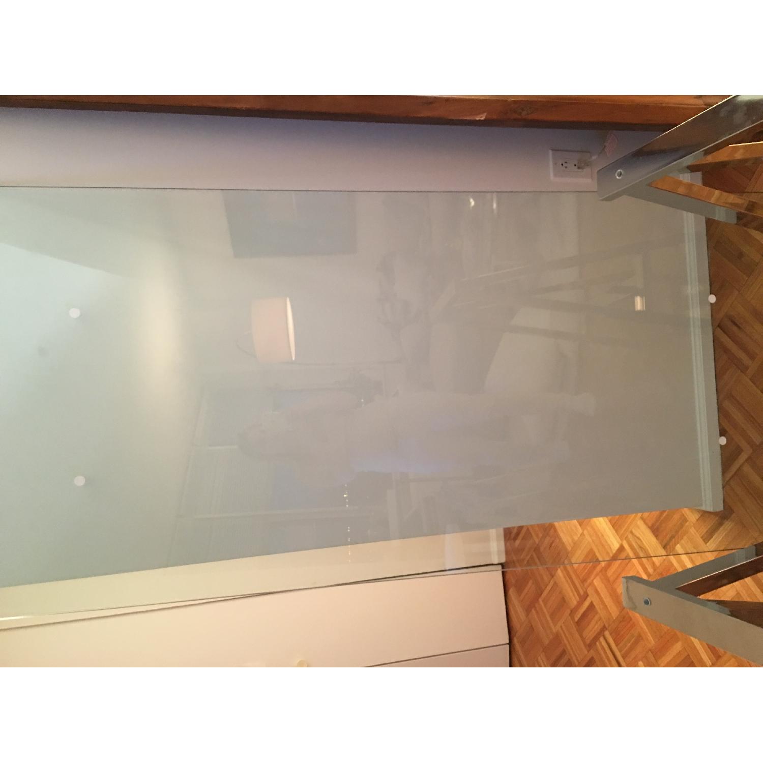 West Elm Chrome & Glass Desk/Dining Table - image-3