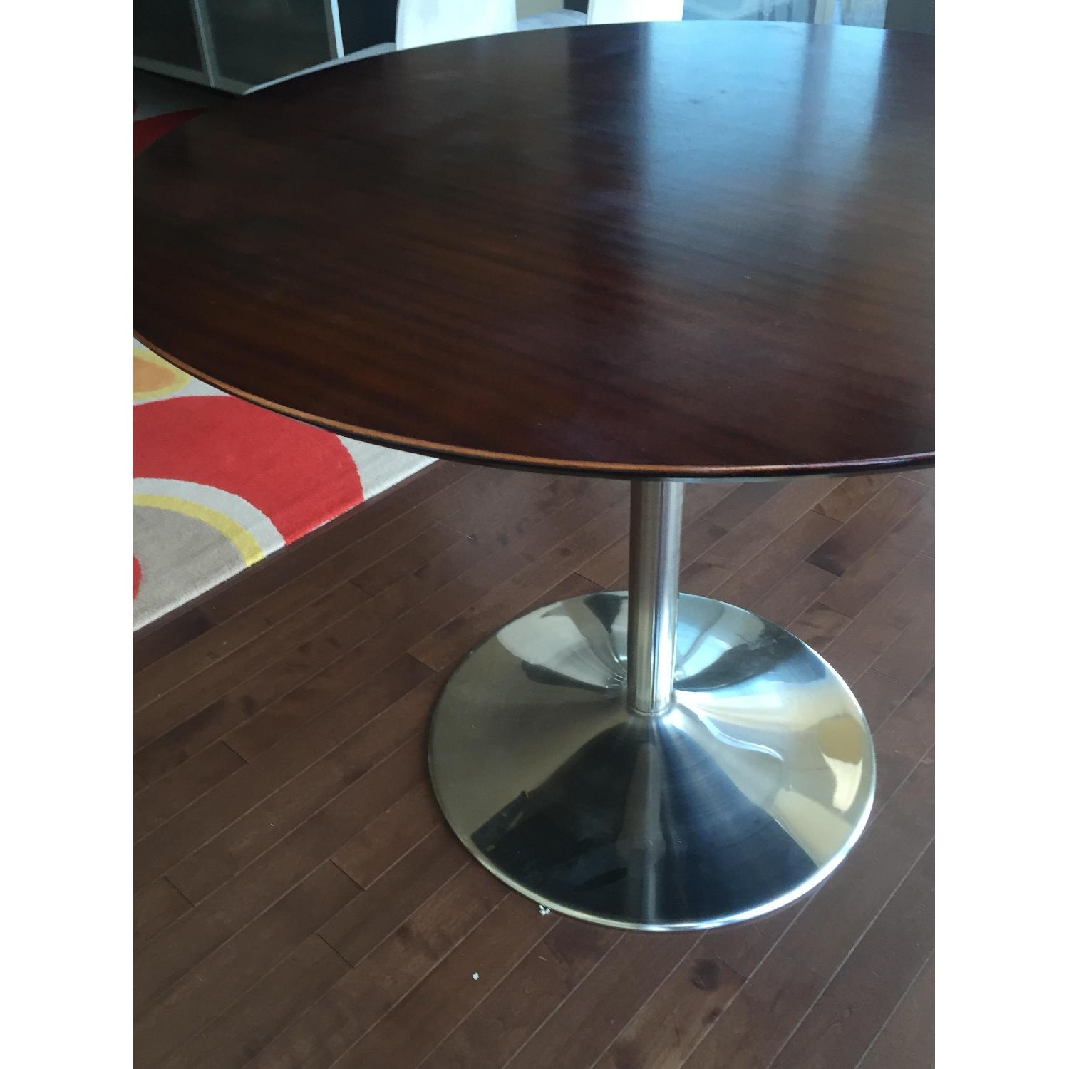 CB2 Tulip Bottom Wood Dining Table - image-3
