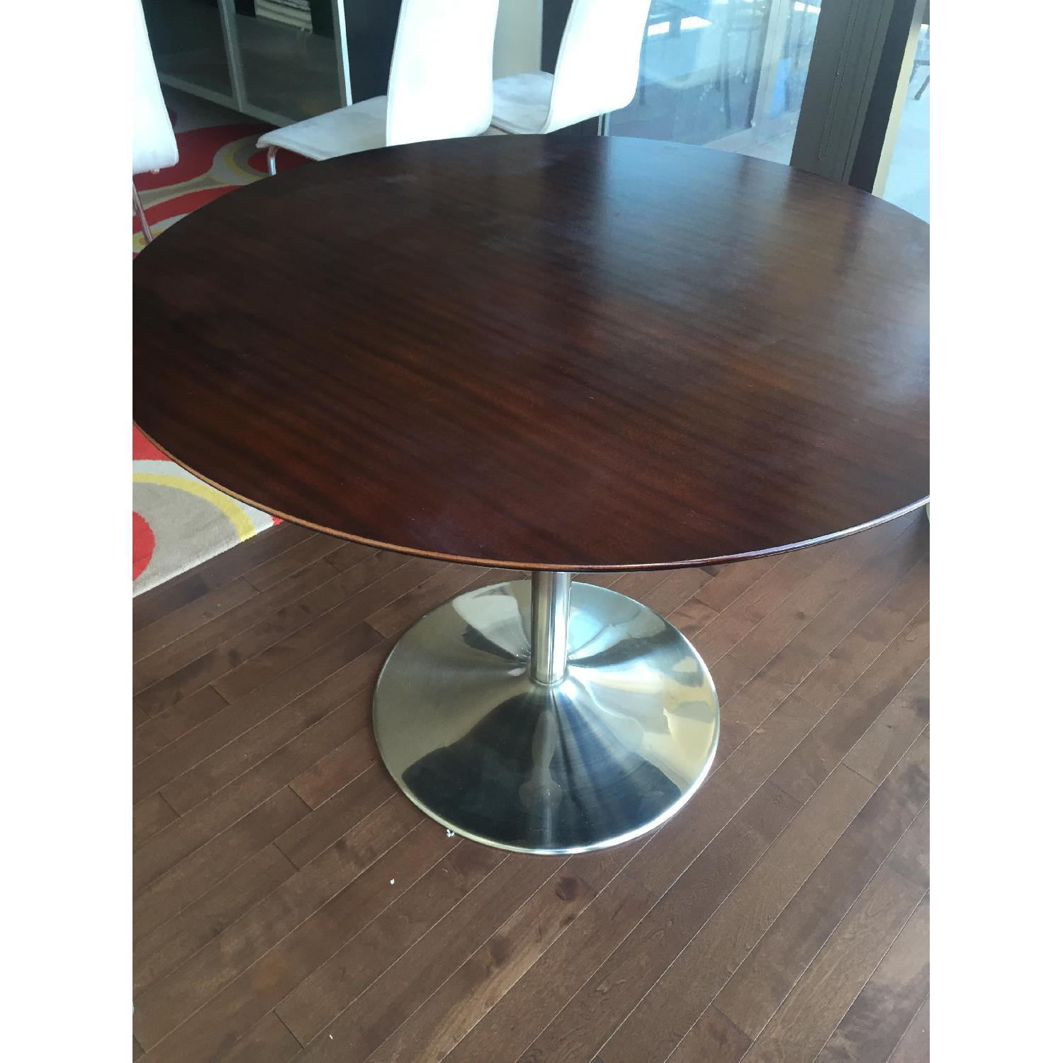 CB2 Tulip Bottom Wood Dining Table - image-5