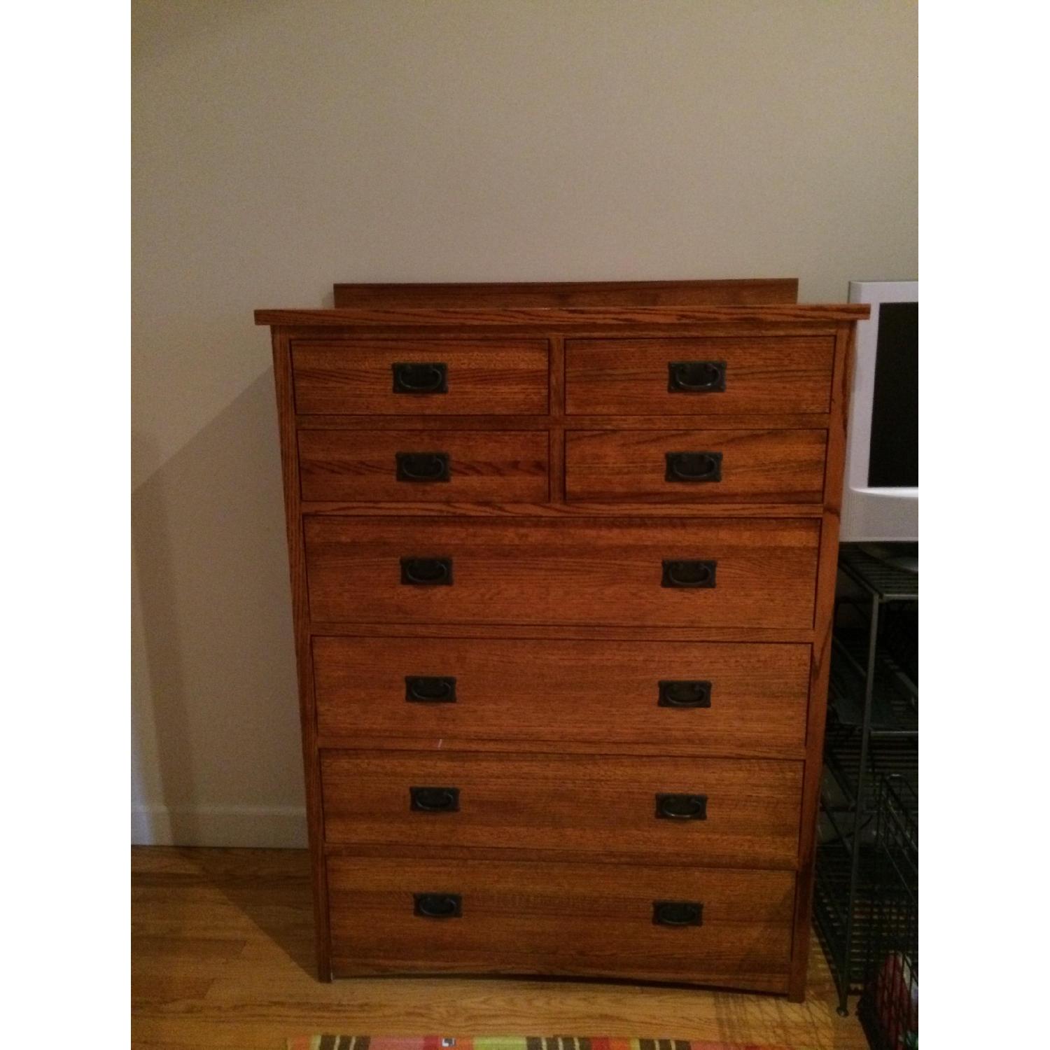 Restoration Hardware Bedroom Mission Collection-2 Tall Dressers & 2 Nightstands - image-1