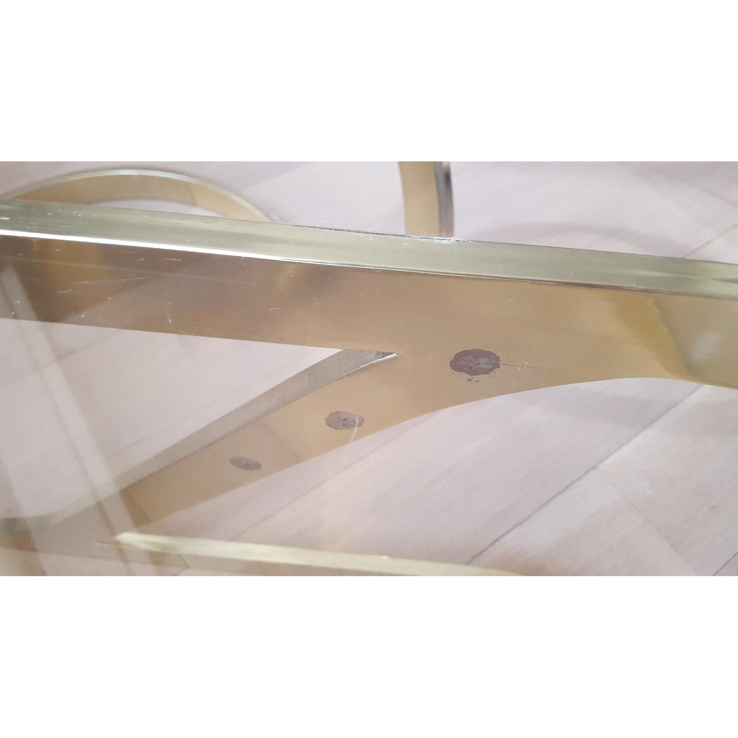 Vintage Milo Baughman Brass Coffee Table - image-2