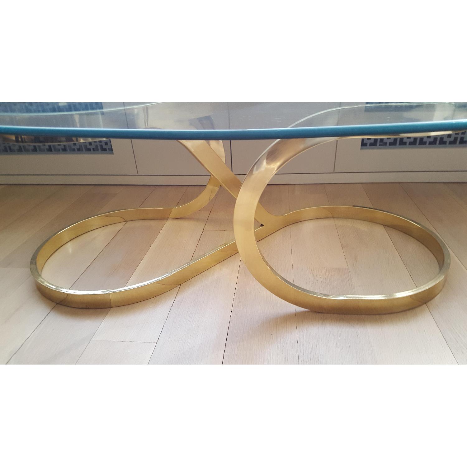 Vintage Milo Baughman Brass Coffee Table - image-7
