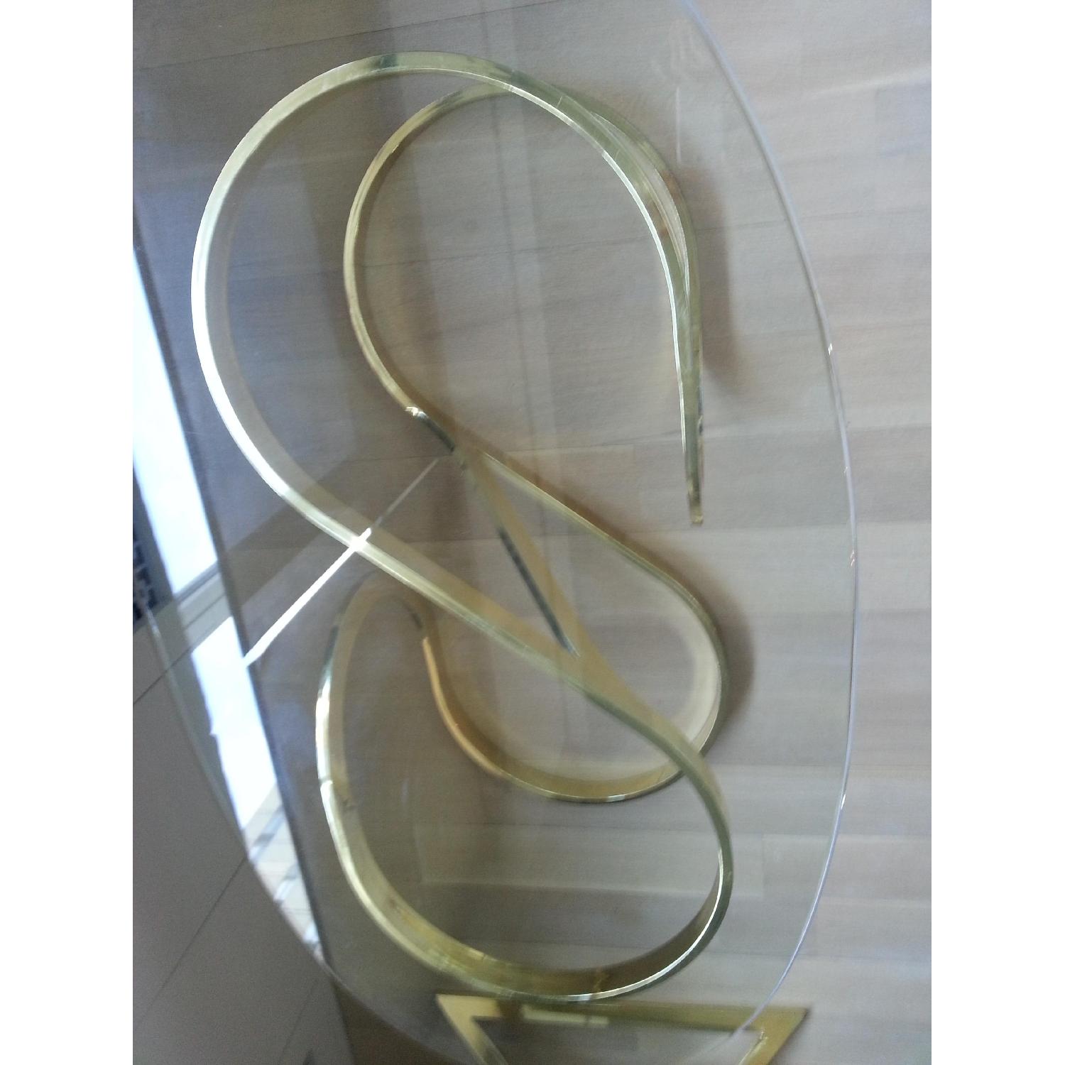 Vintage Milo Baughman Brass Coffee Table - image-9