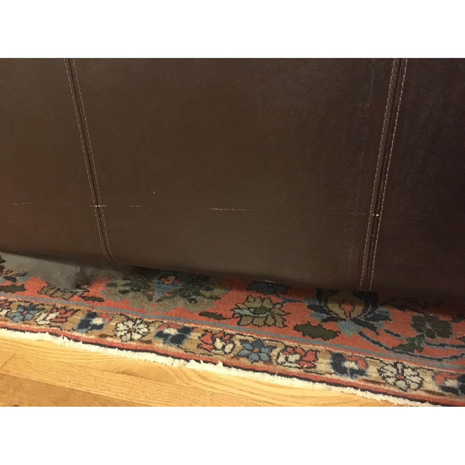 Macy's Chateau D'ax Brown Leather Sofa & Ottoman - image-7