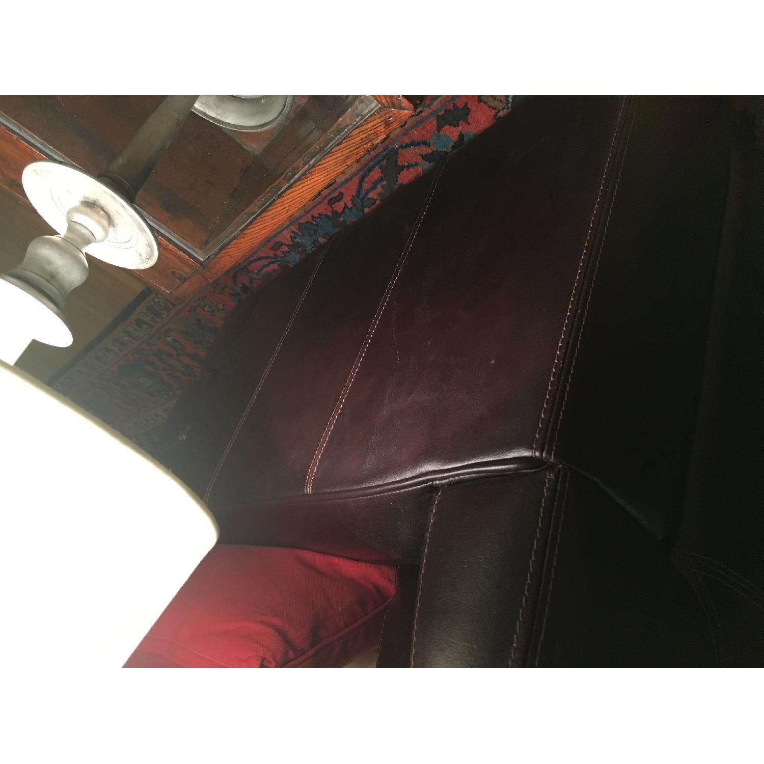 Macy's Chateau D'ax Brown Leather Sofa & Ottoman - image-8