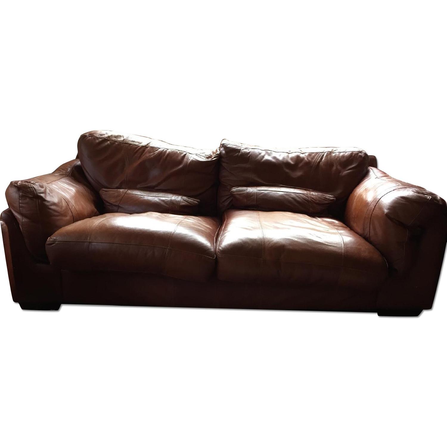 DFS Leather Sofa - image-0