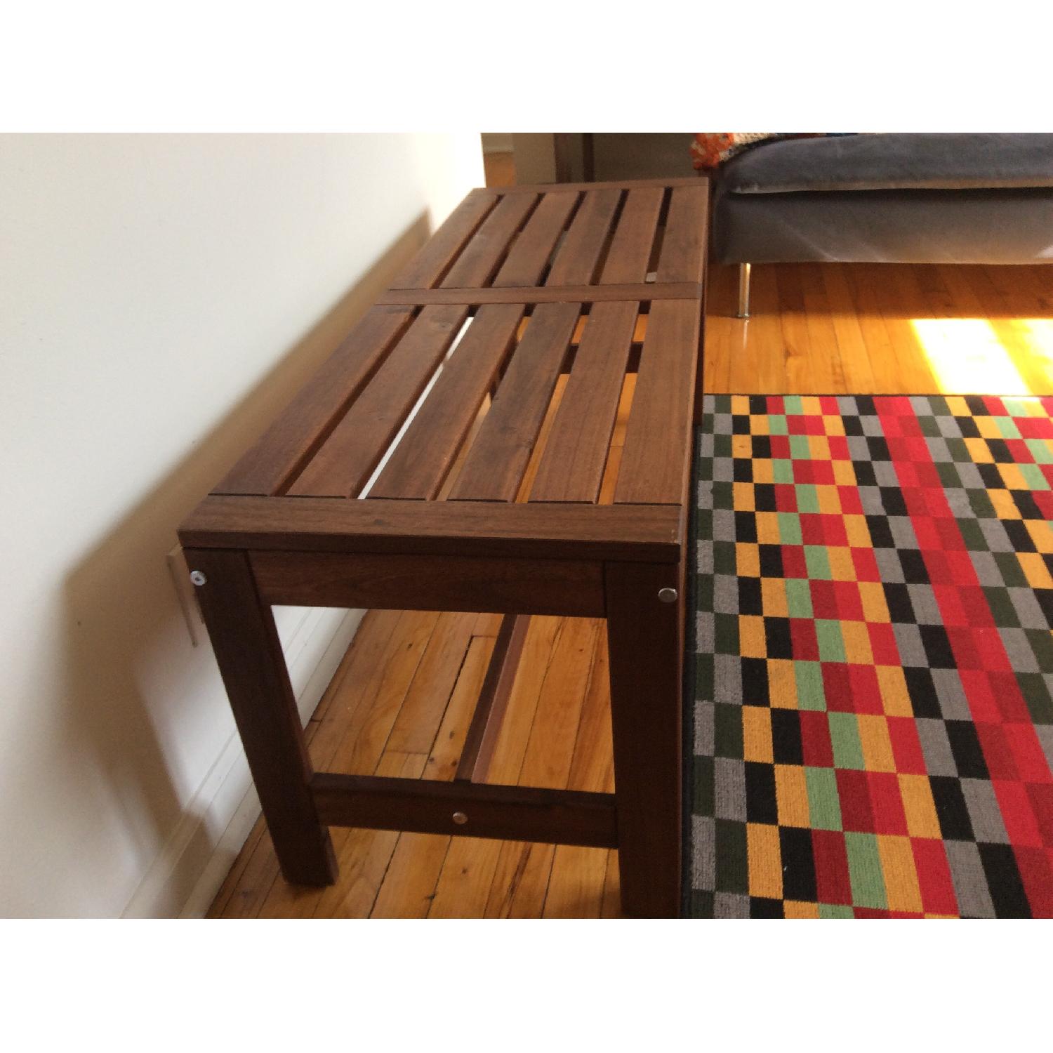 Ikea Applaro Wood Bench AptDeco