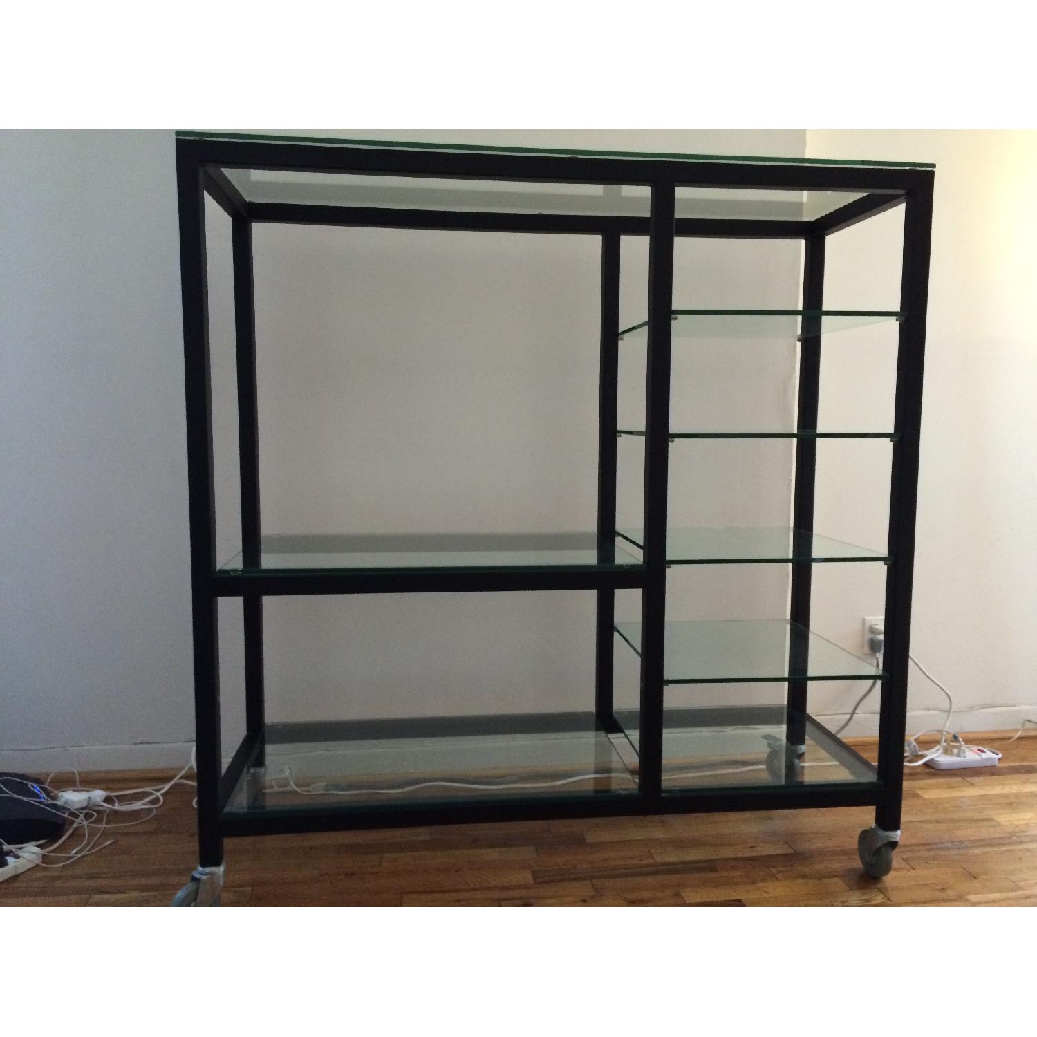 Natural Steel & Glass Shelving Unit - image-1
