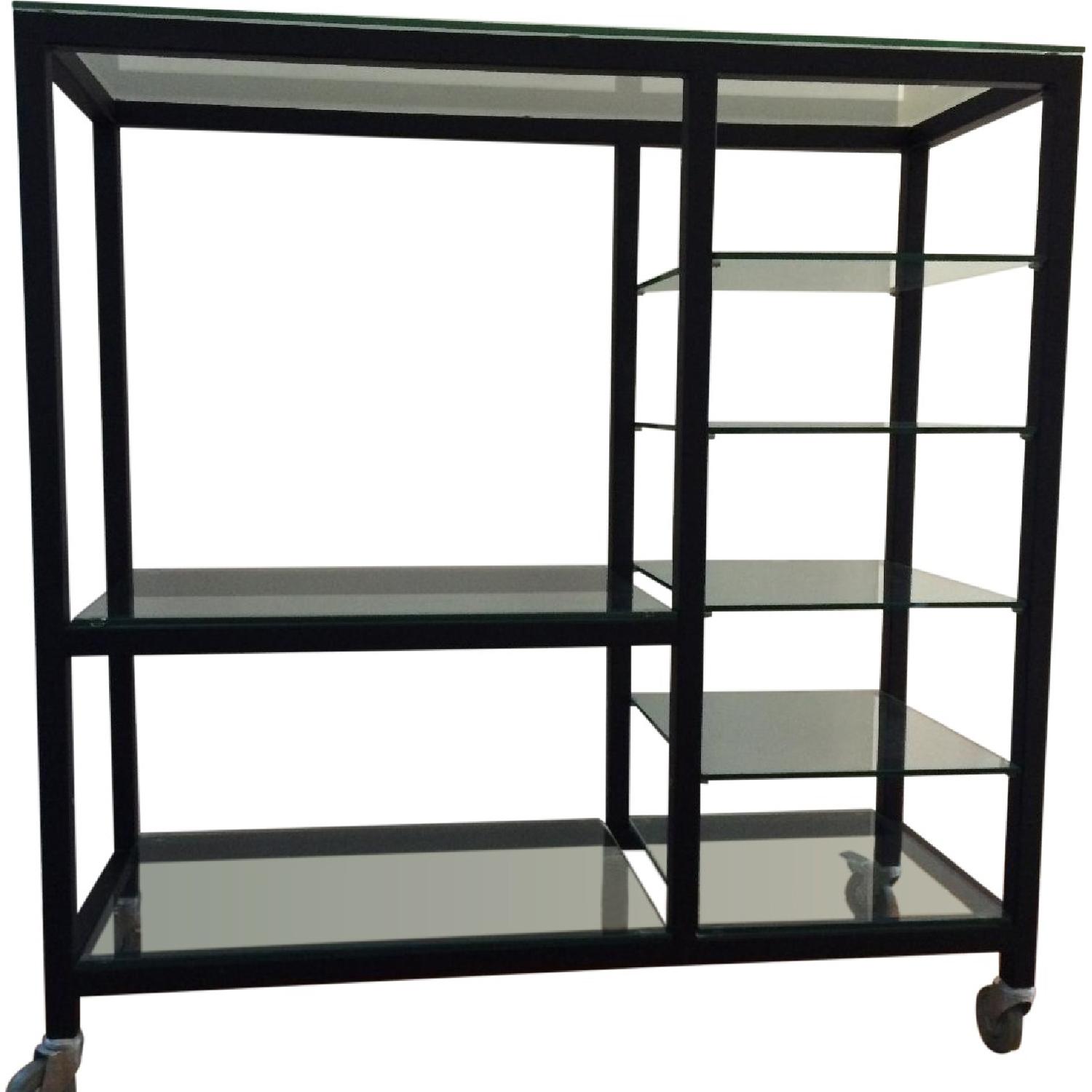 Natural Steel & Glass Shelving Unit - image-0
