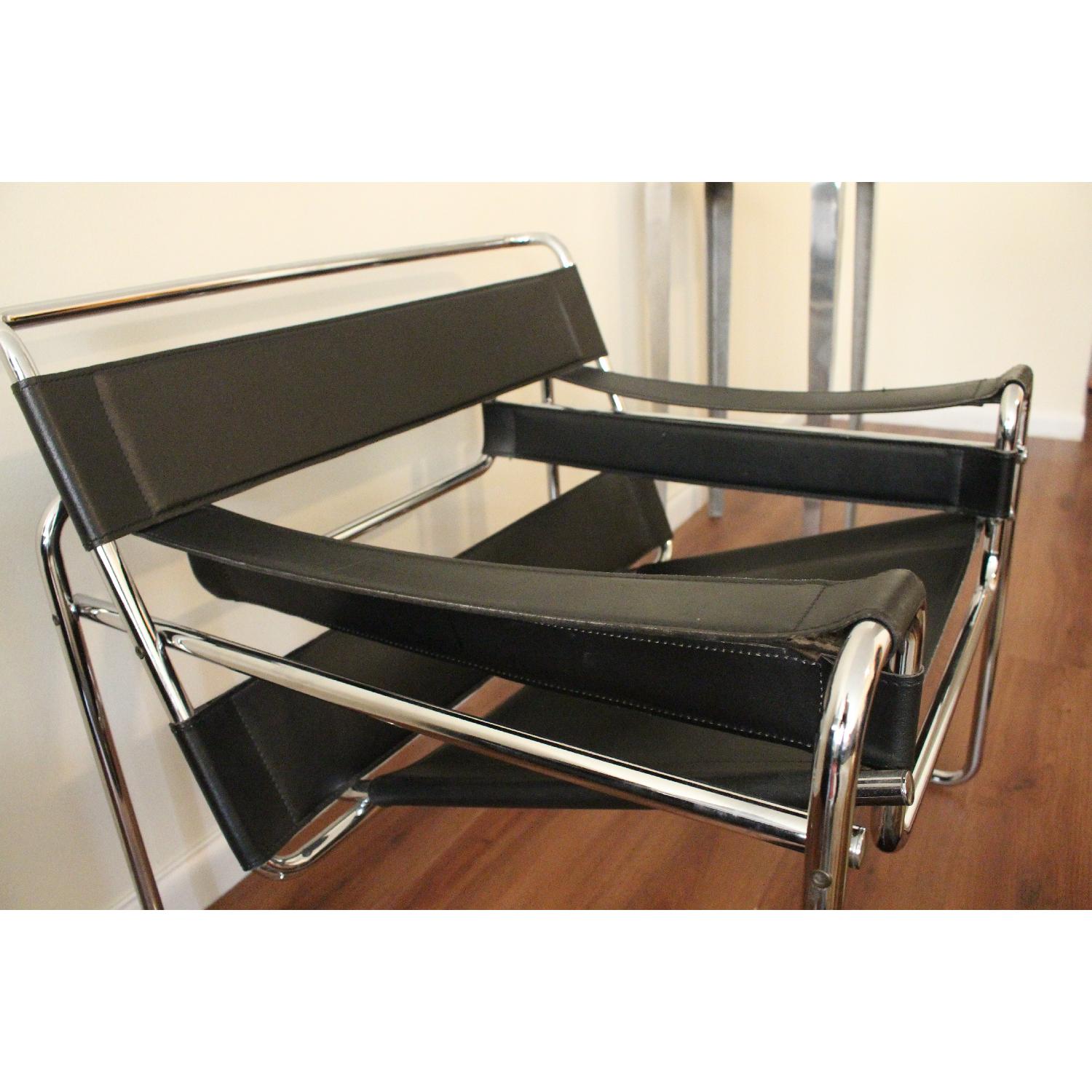 Wassily Style Leather Lounge Chair - image-3