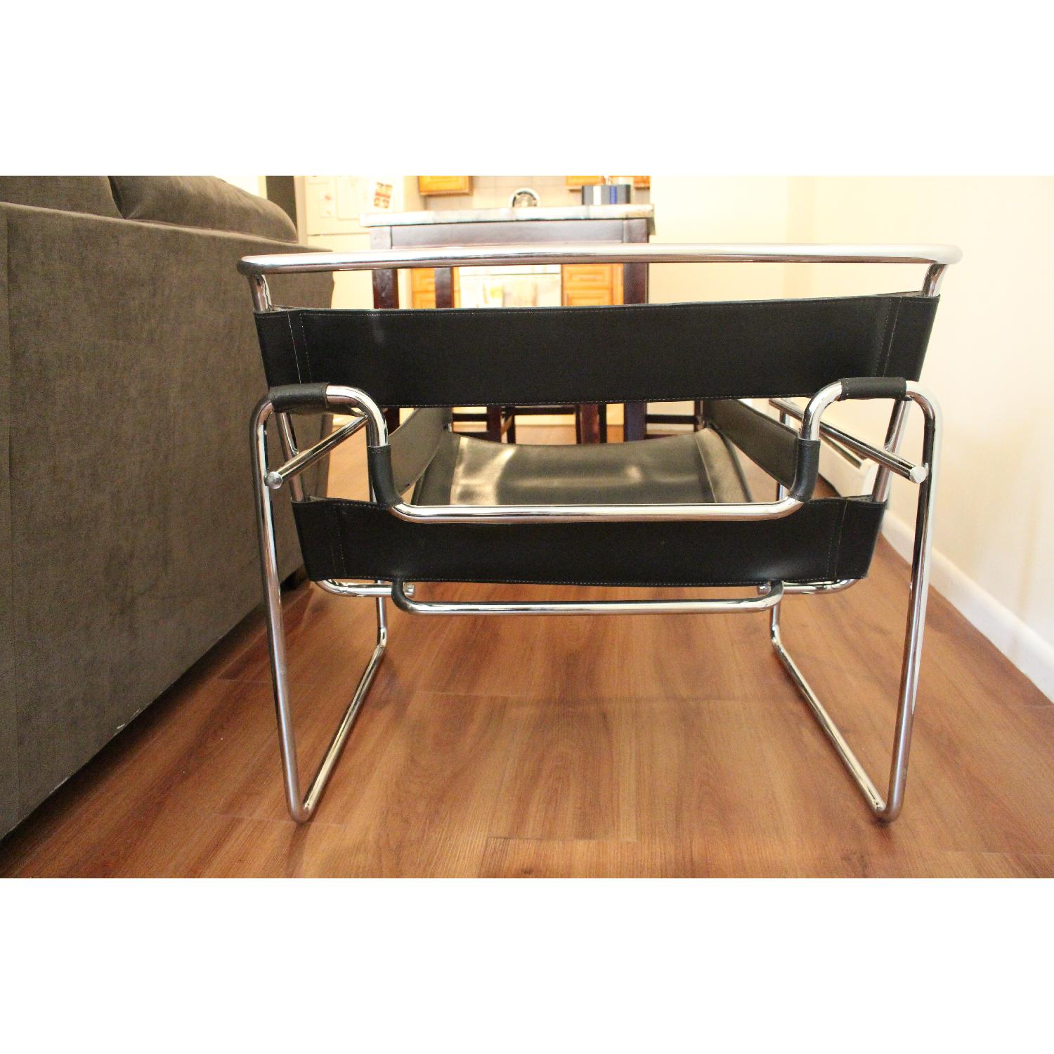 Wassily Style Leather Lounge Chair - image-4