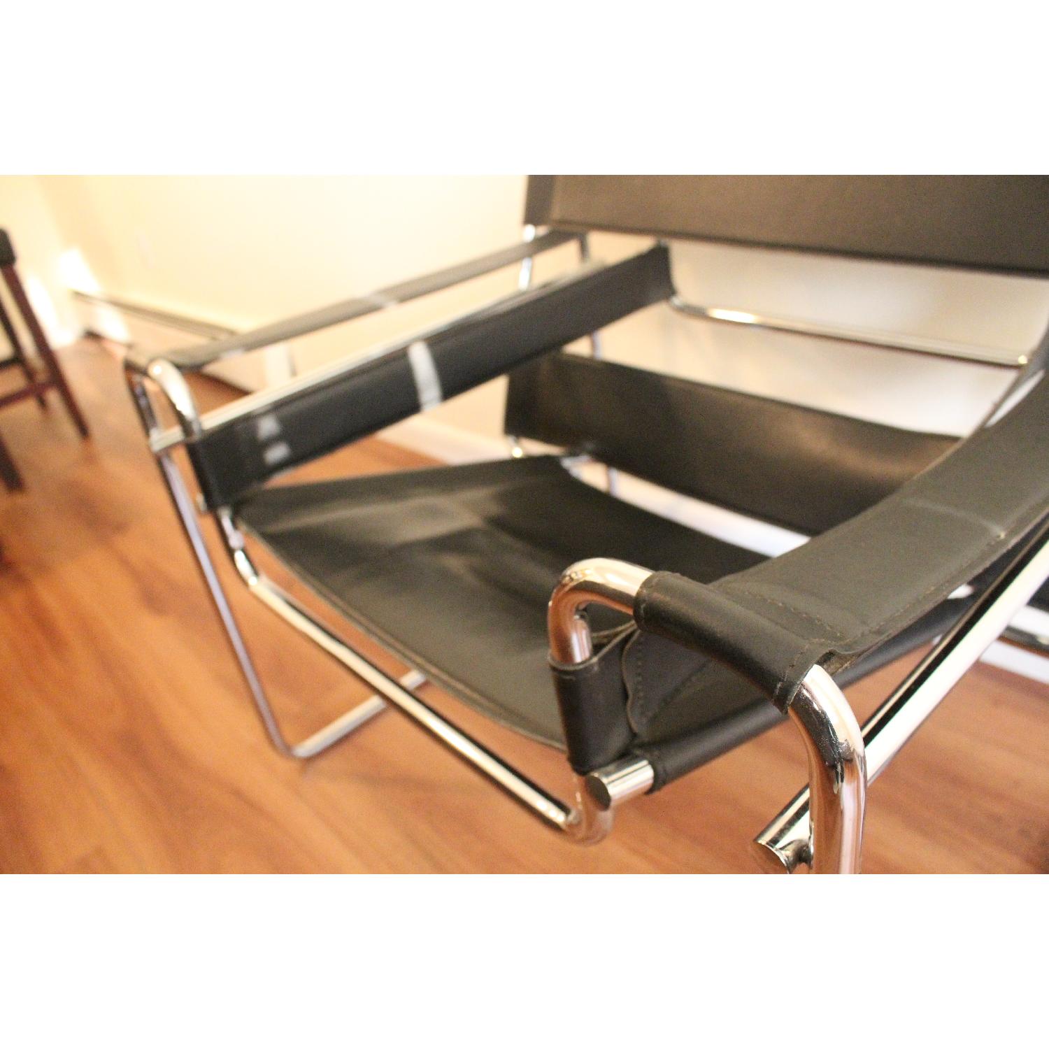 Wassily Style Leather Lounge Chair - image-6