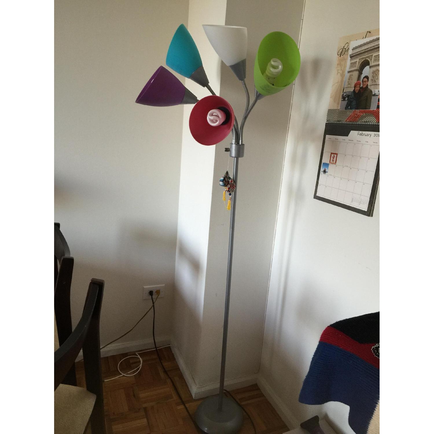 5 Light Multi Color Floor Lamp w/ Bulbs - image-1