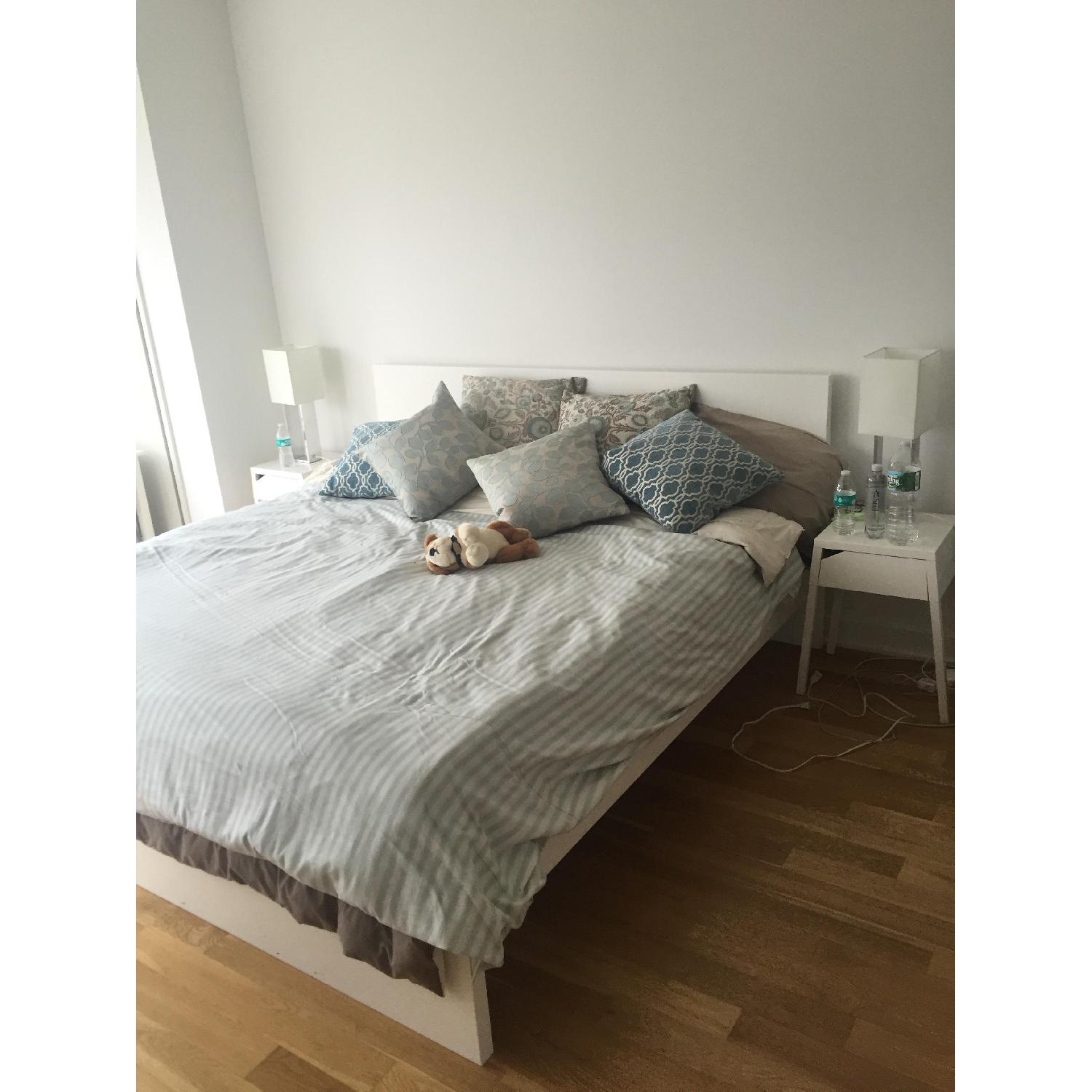 Ikea Malm White King Wooden Bed Frame - image-1