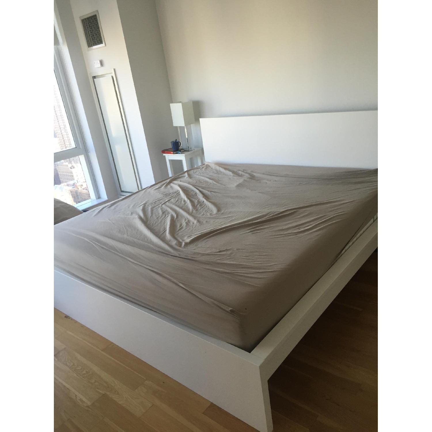 Ikea Malm White King Wooden Bed Frame - image-2