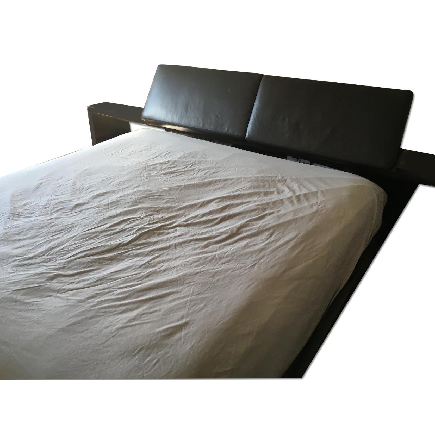 King Platform Bed with Integrated Adjustable Headboard and Side Tables - image-0