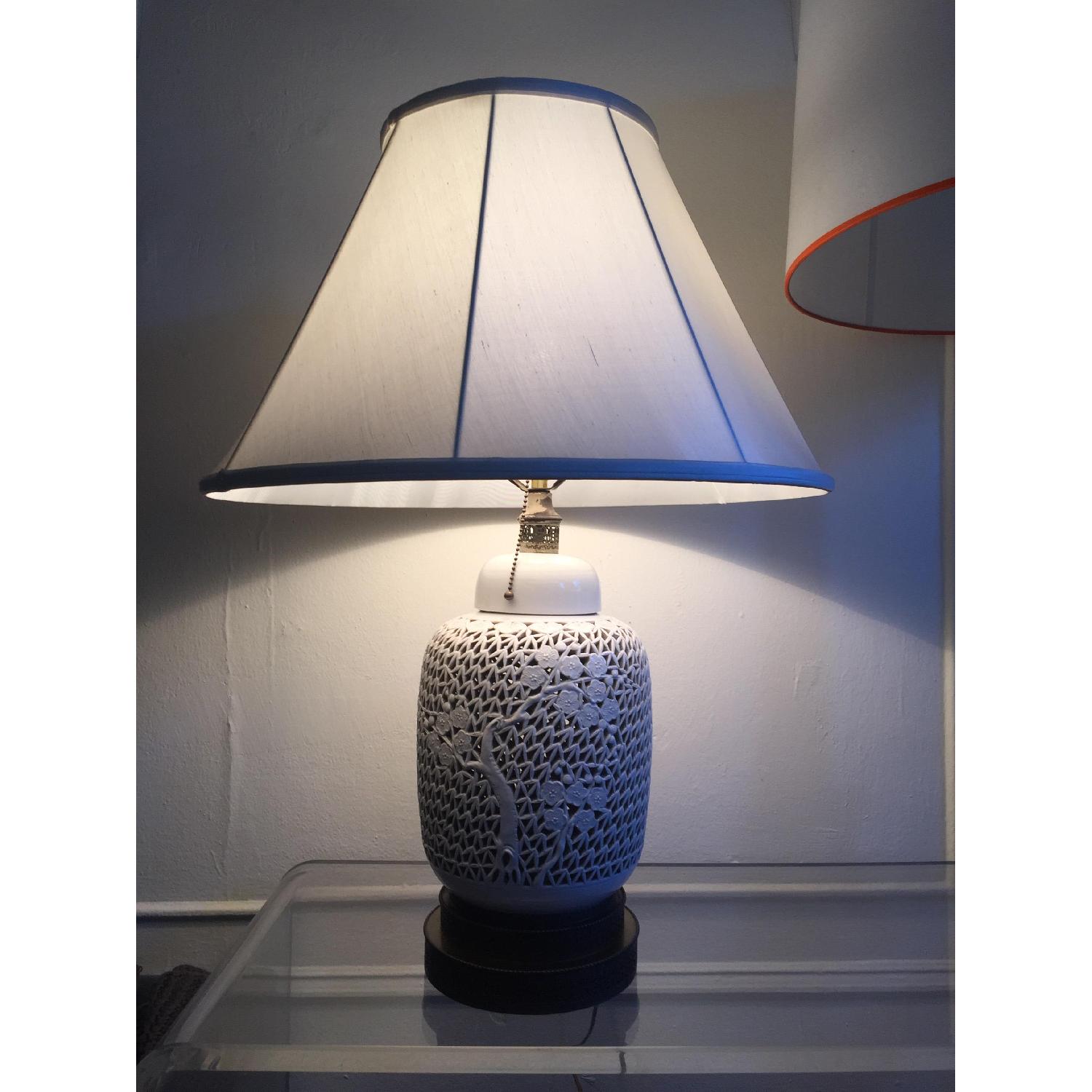 Antique Blanc De Chine Ginger Jar Lamp - image-1