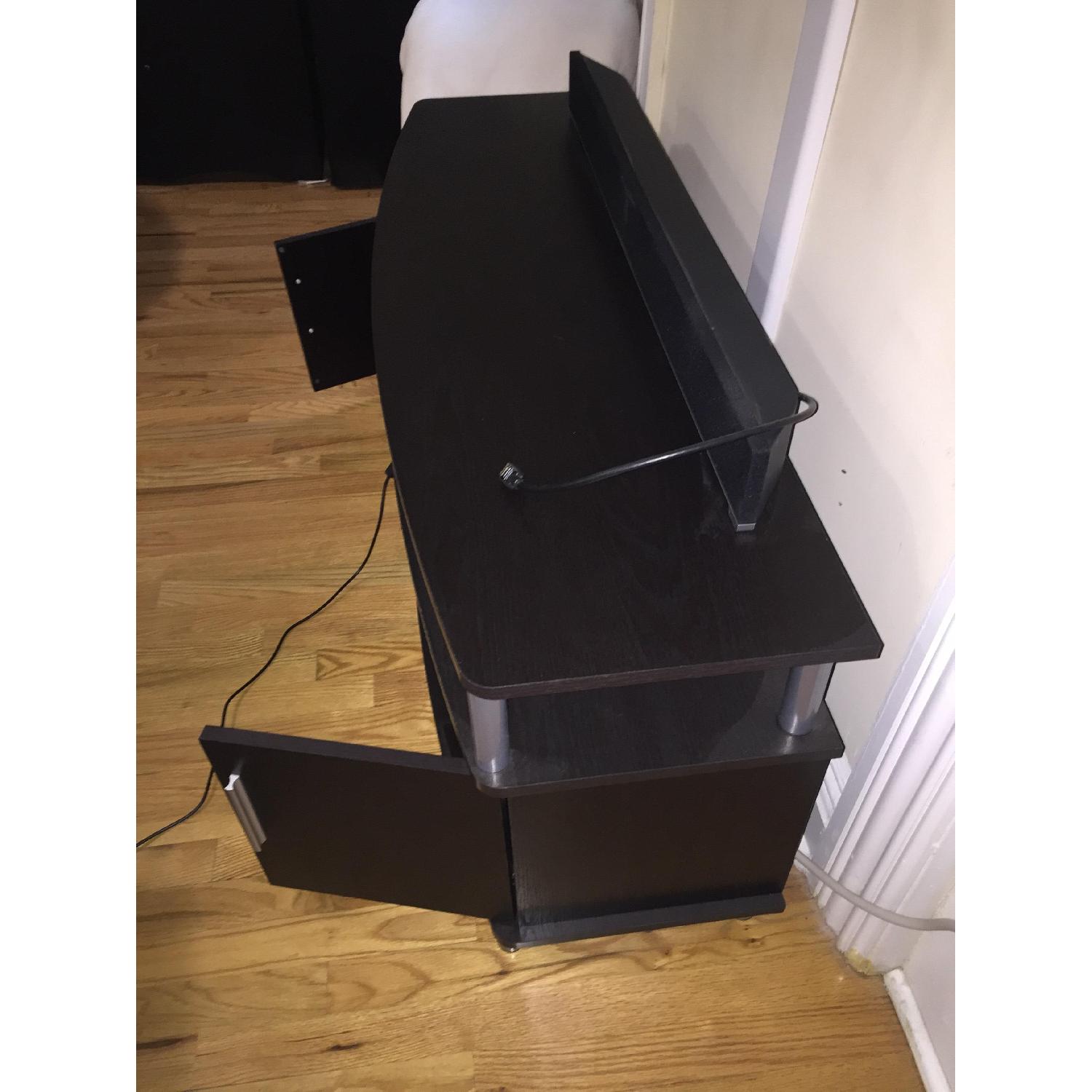 Walmart Carson Black & Cherry TV Stand - image-2