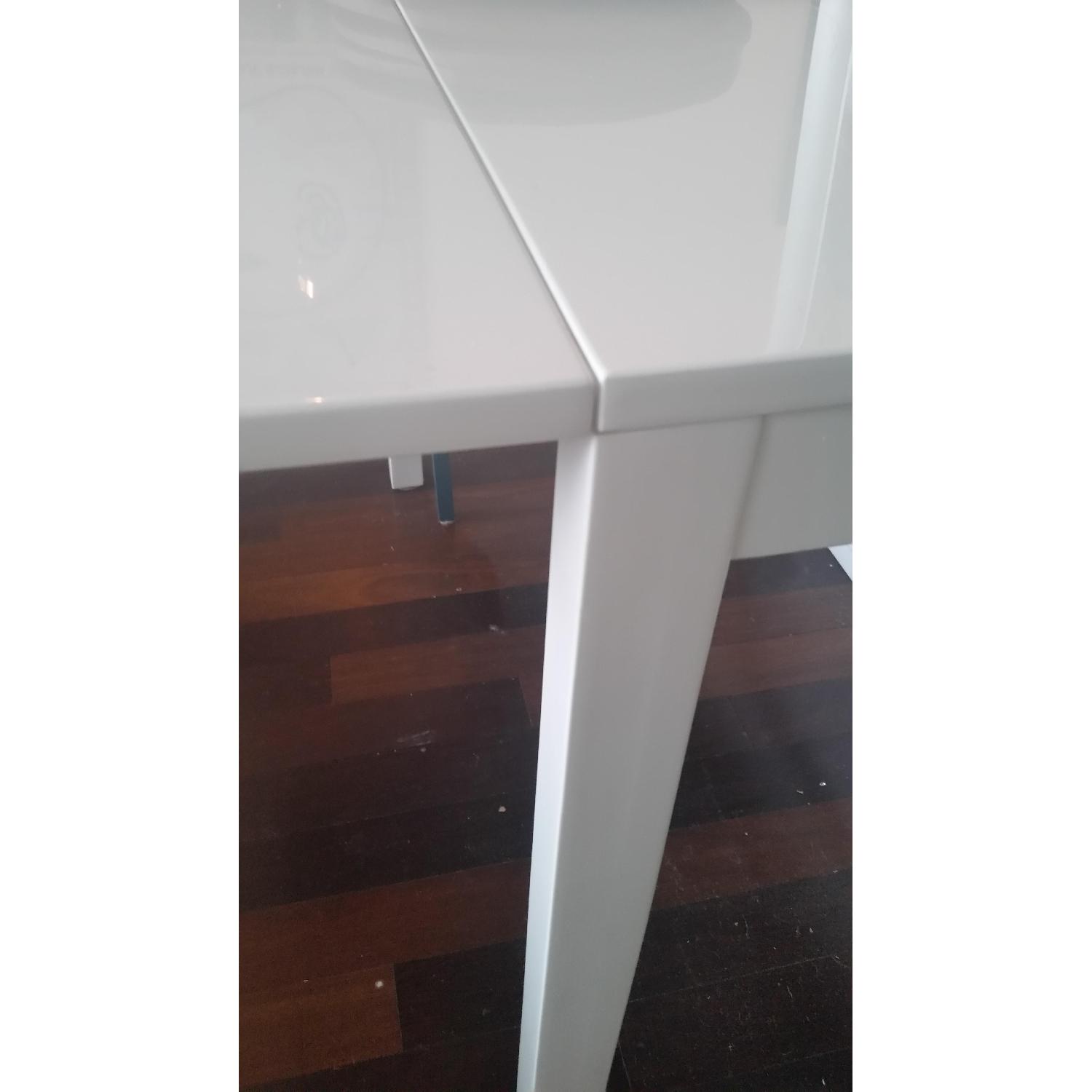 CB2 Gloss White Drop Leaf Table - image-5
