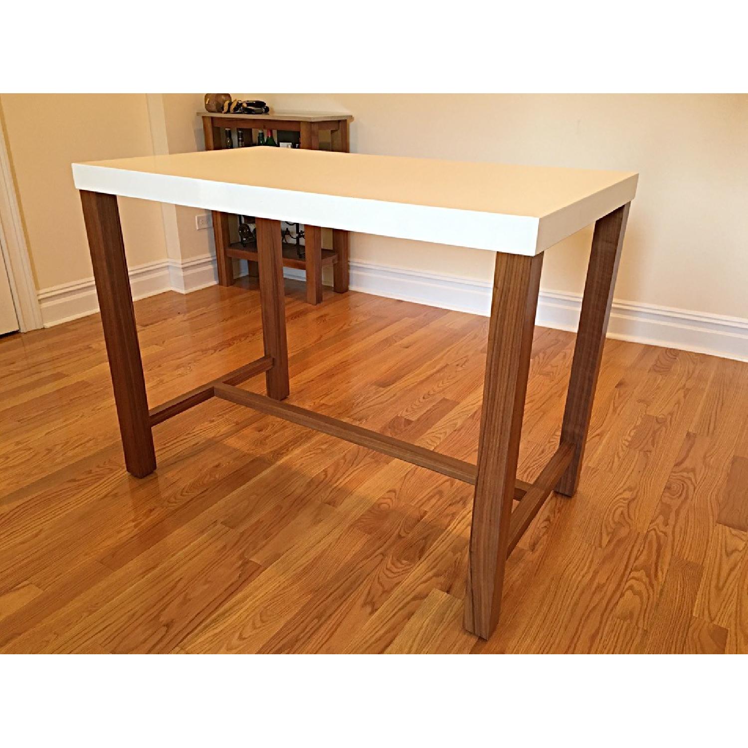 Crate & Barrel Delano High Dining Table AptDeco