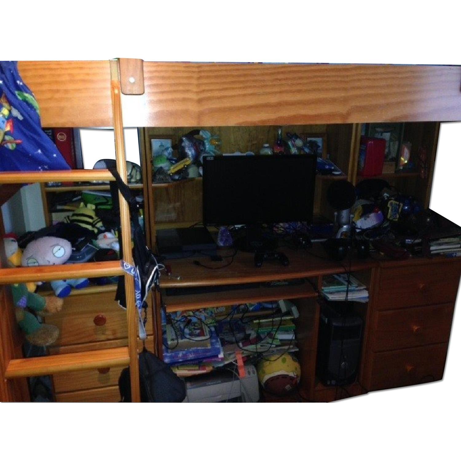 Berg Furniture Loft Bed w/ Study Desk Underneath AptDeco