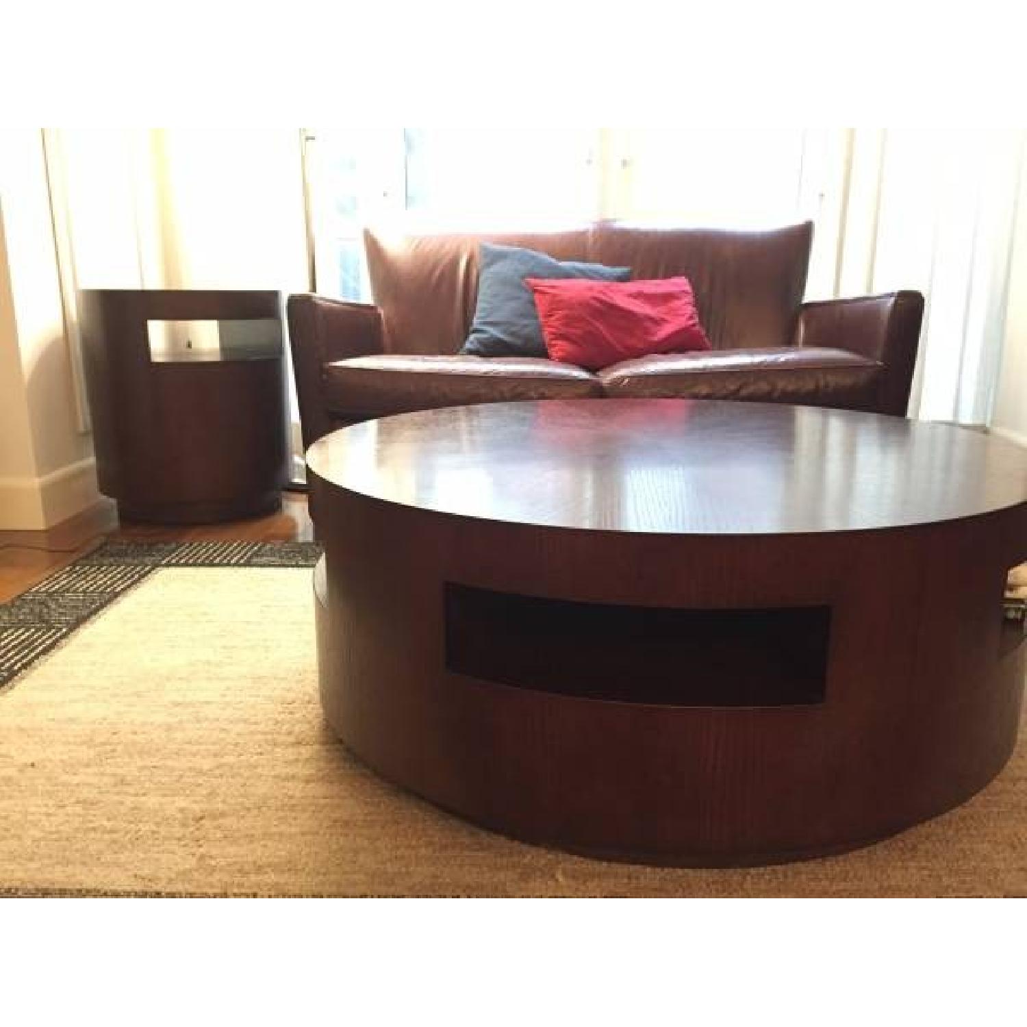 Crate & Barrel Tambe Walnut Coffee Table - image-1