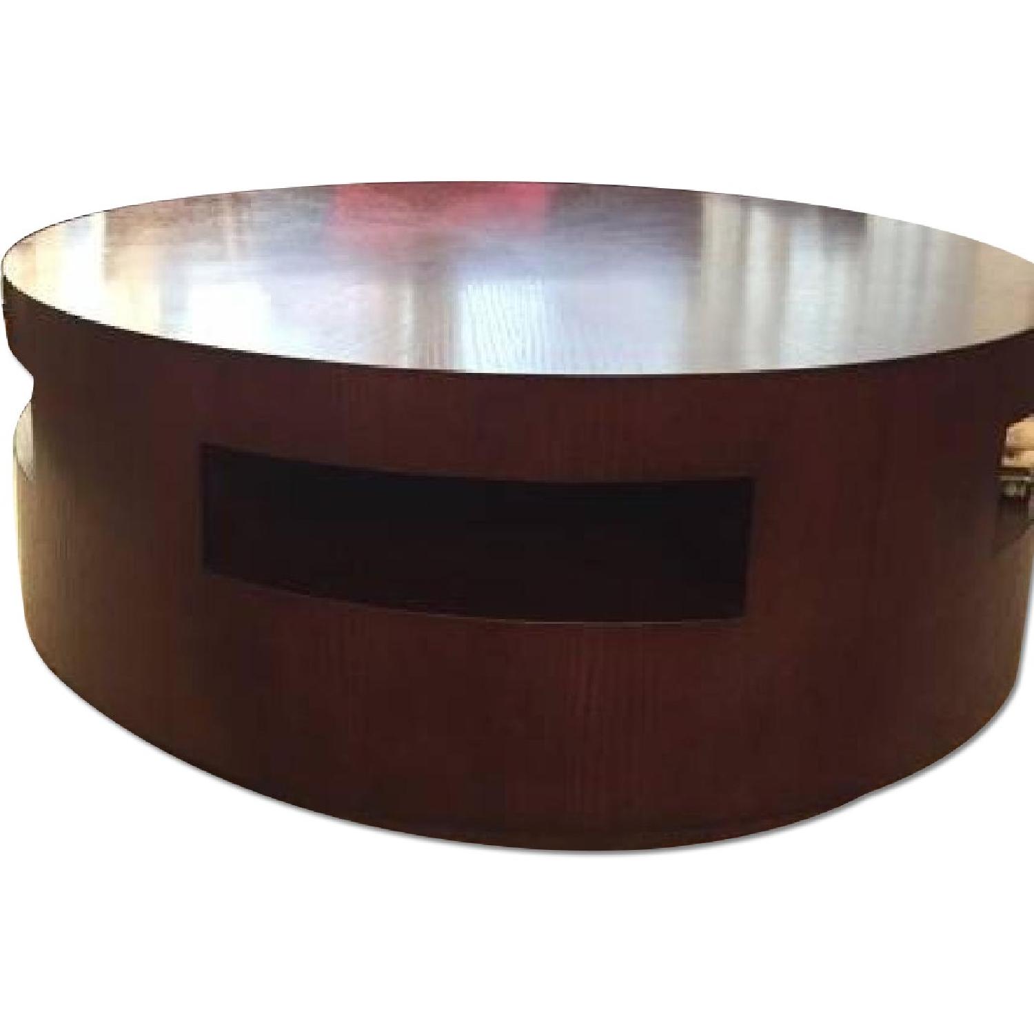 Crate & Barrel Tambe Walnut Coffee Table - image-0