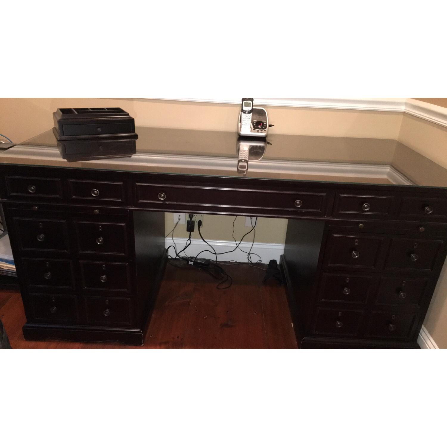 Bombay & Co. Stanton Hazelnut Wood Desk - image-2