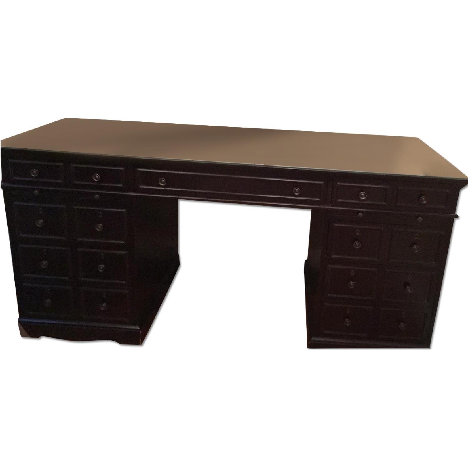 Bombay & Co. Stanton Hazelnut Wood Desk AptDeco