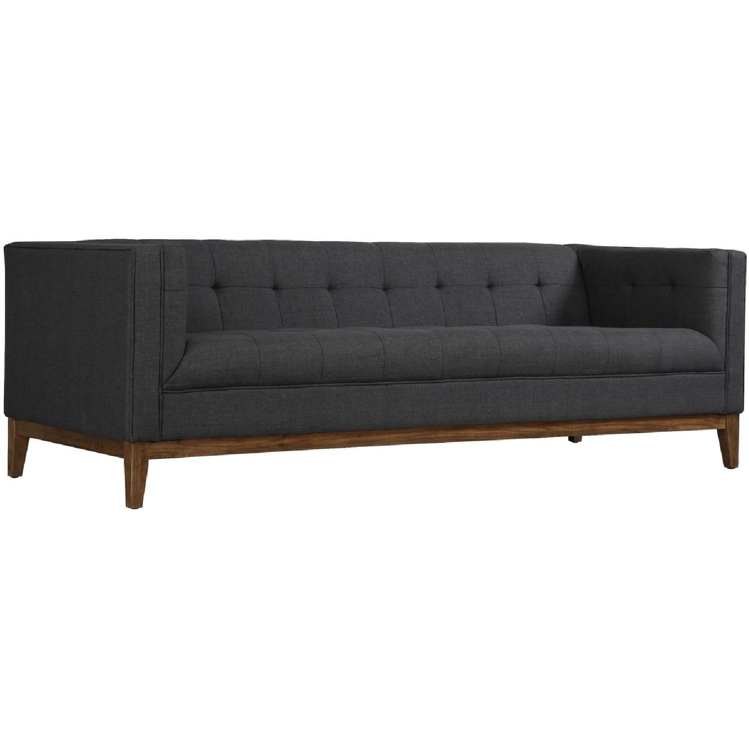 TOV Furniture Gavin Grey Linen Sofa - image-1