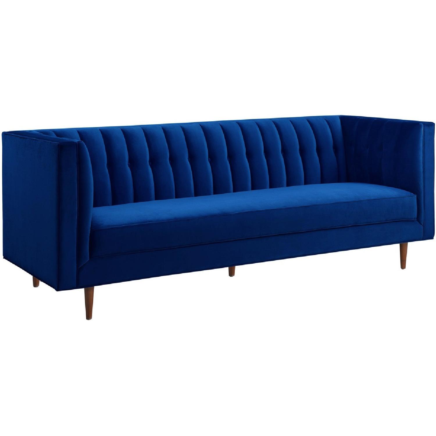 TOV Furniture Sebastian Navy Velvet Sofa - image-2