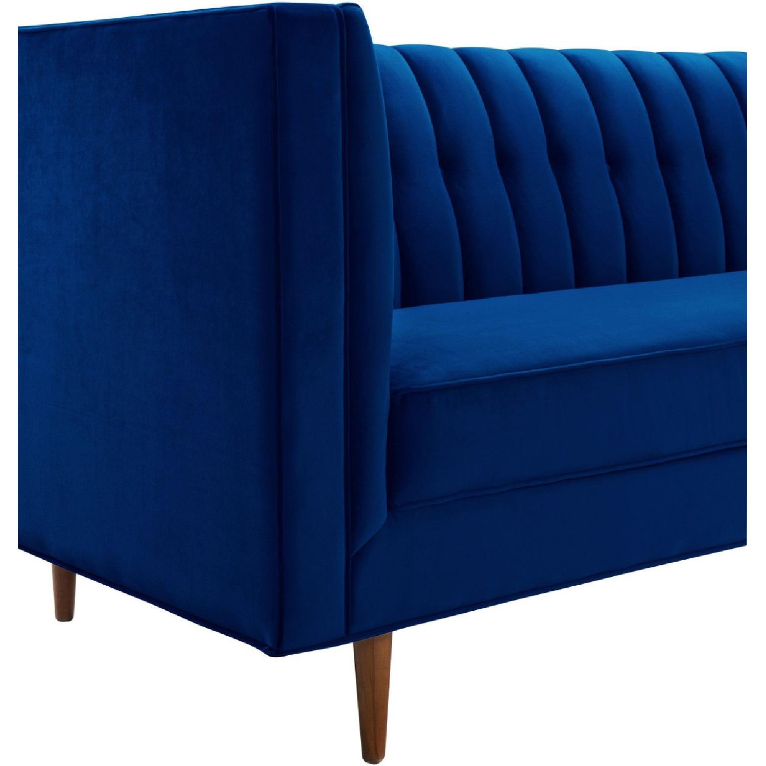 TOV Furniture Sebastian Navy Velvet Sofa - image-4