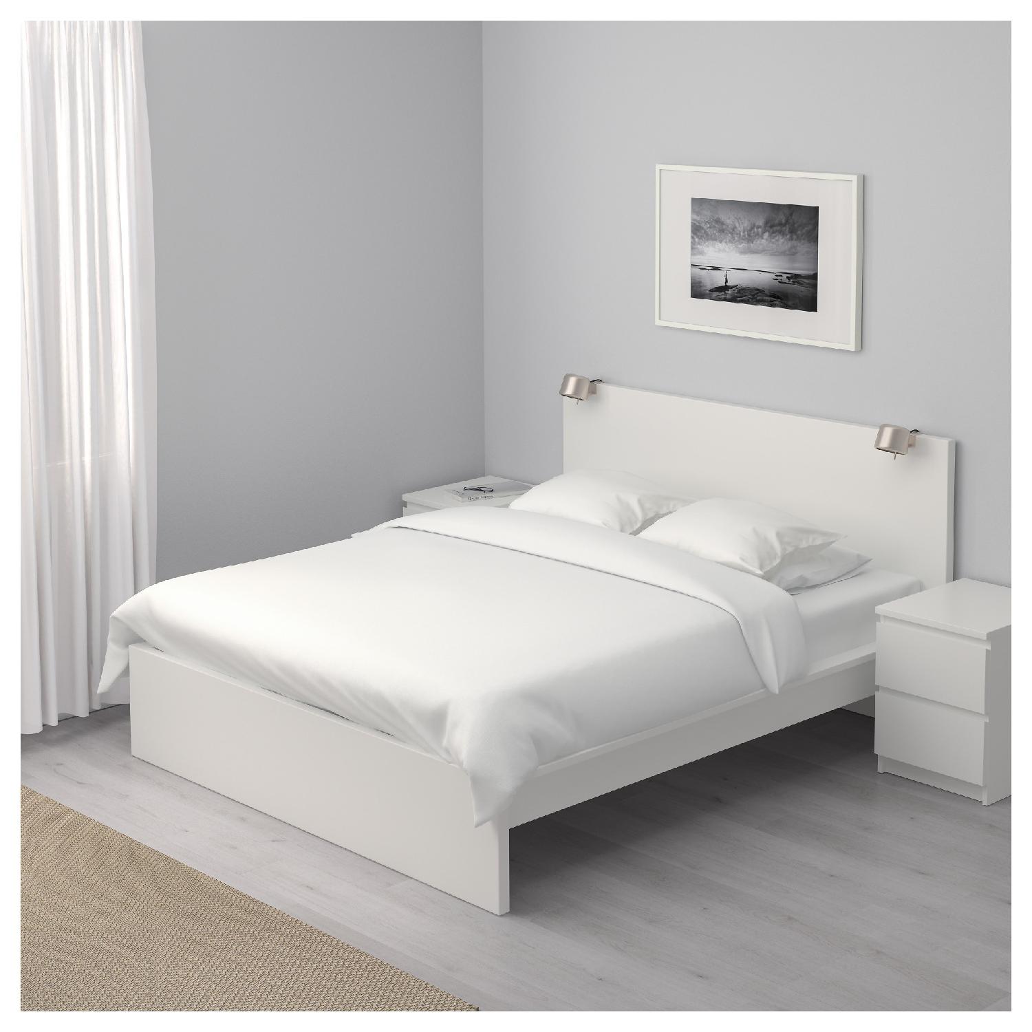 Ikea Malm High White Bed Frame AptDeco