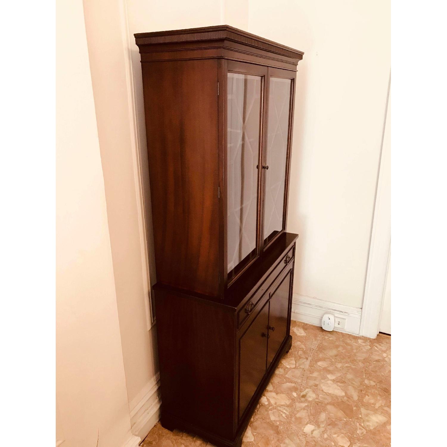 Antique 1930s Mahogany China Cabinet - image-3