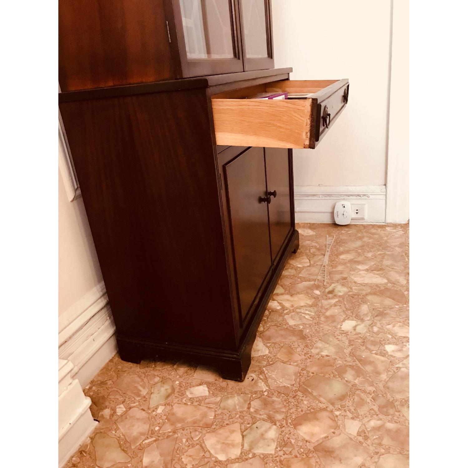 Antique 1930s Mahogany China Cabinet - image-8