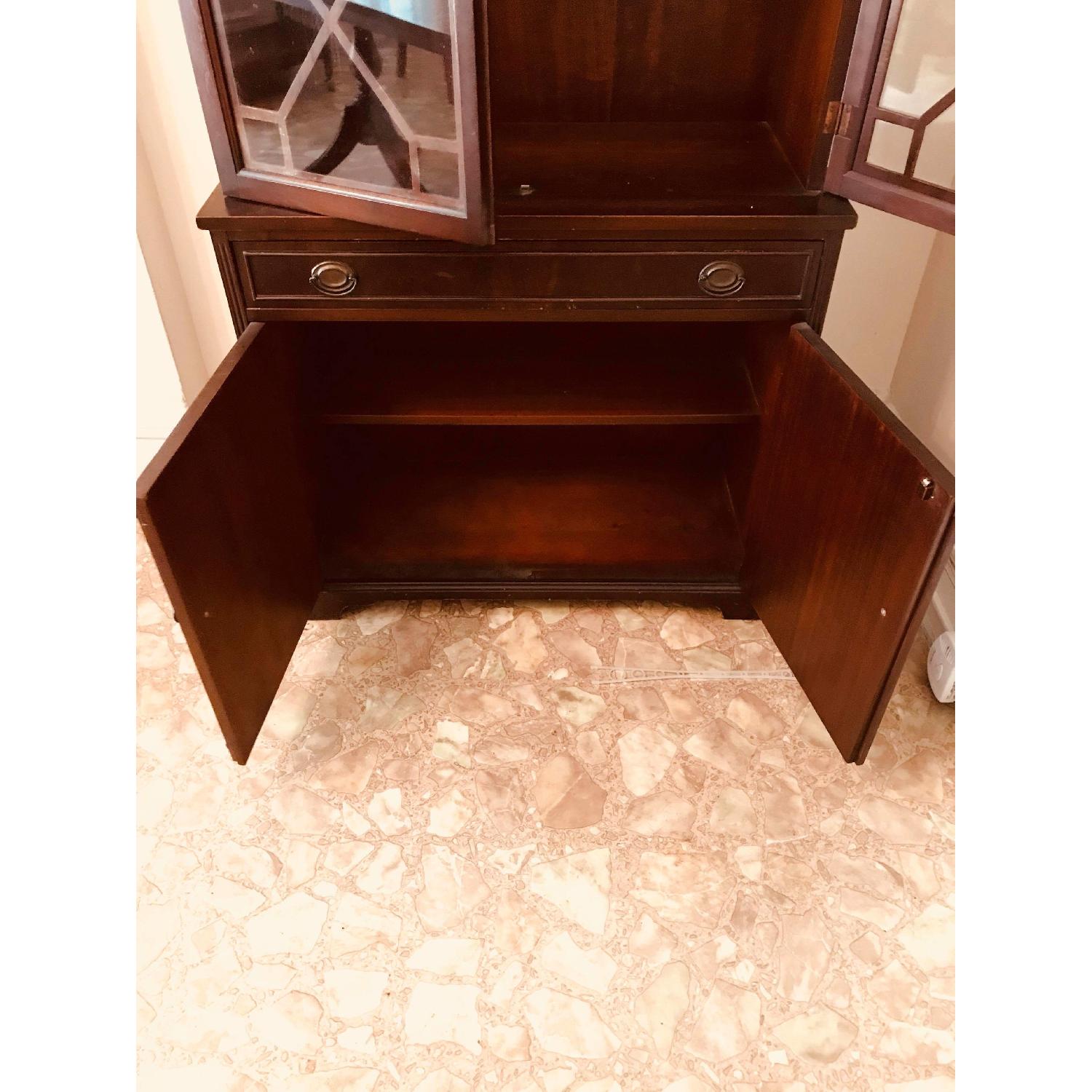 Antique 1930s Mahogany China Cabinet - image-9