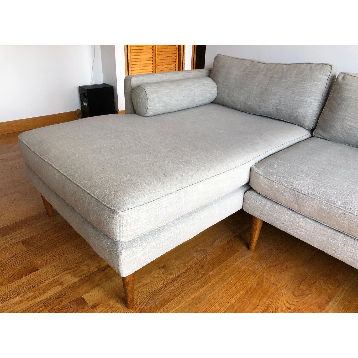 West Elm Monroe Mid-Century 2-Piece Chaise Sectional Sofa - image-5