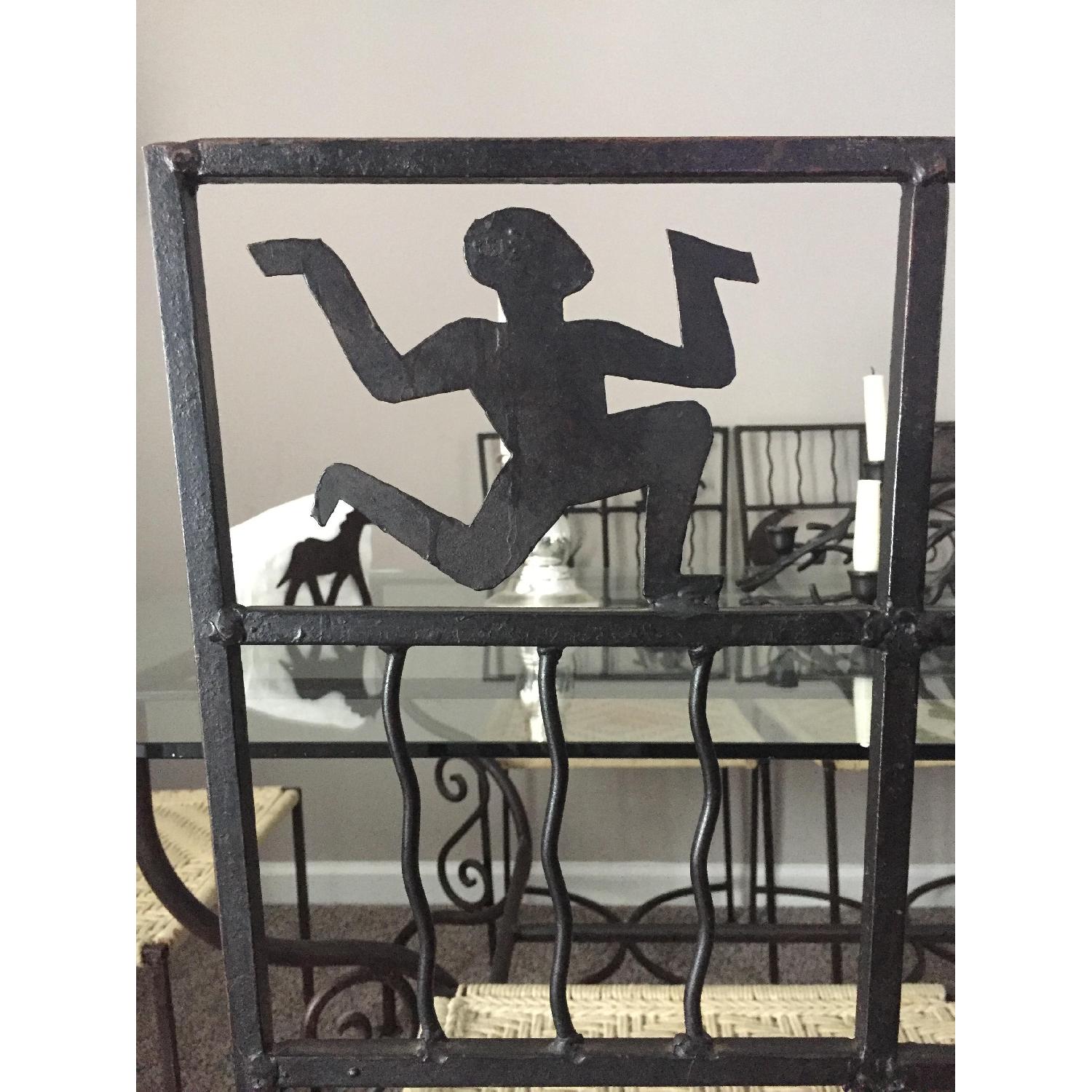 European Hand Forged Iron Table w/ 6 Chairs - image-2