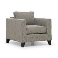 Mitchell Gold Arm Chair in Taupe Microsuede