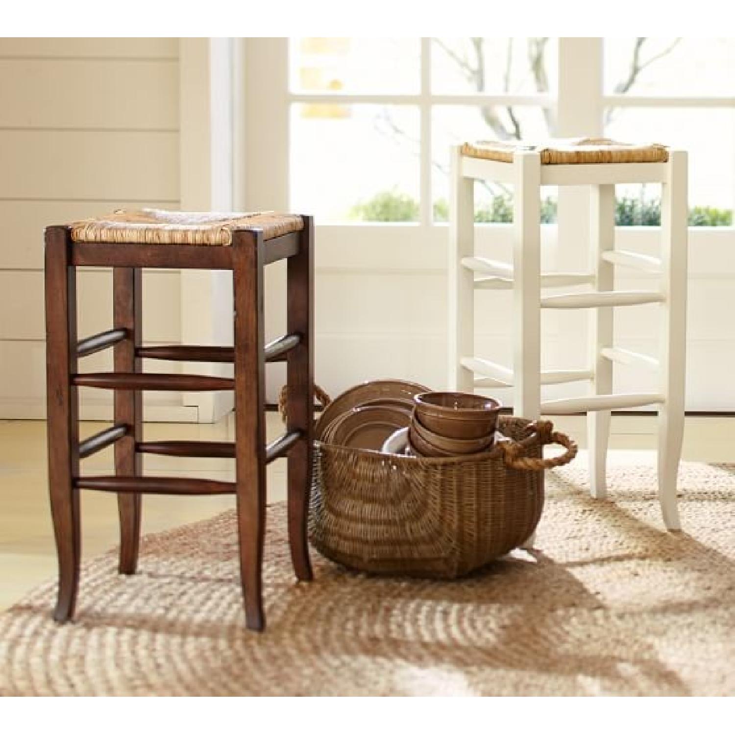 Pottery Barn Napoleon Backless Barstool AptDeco