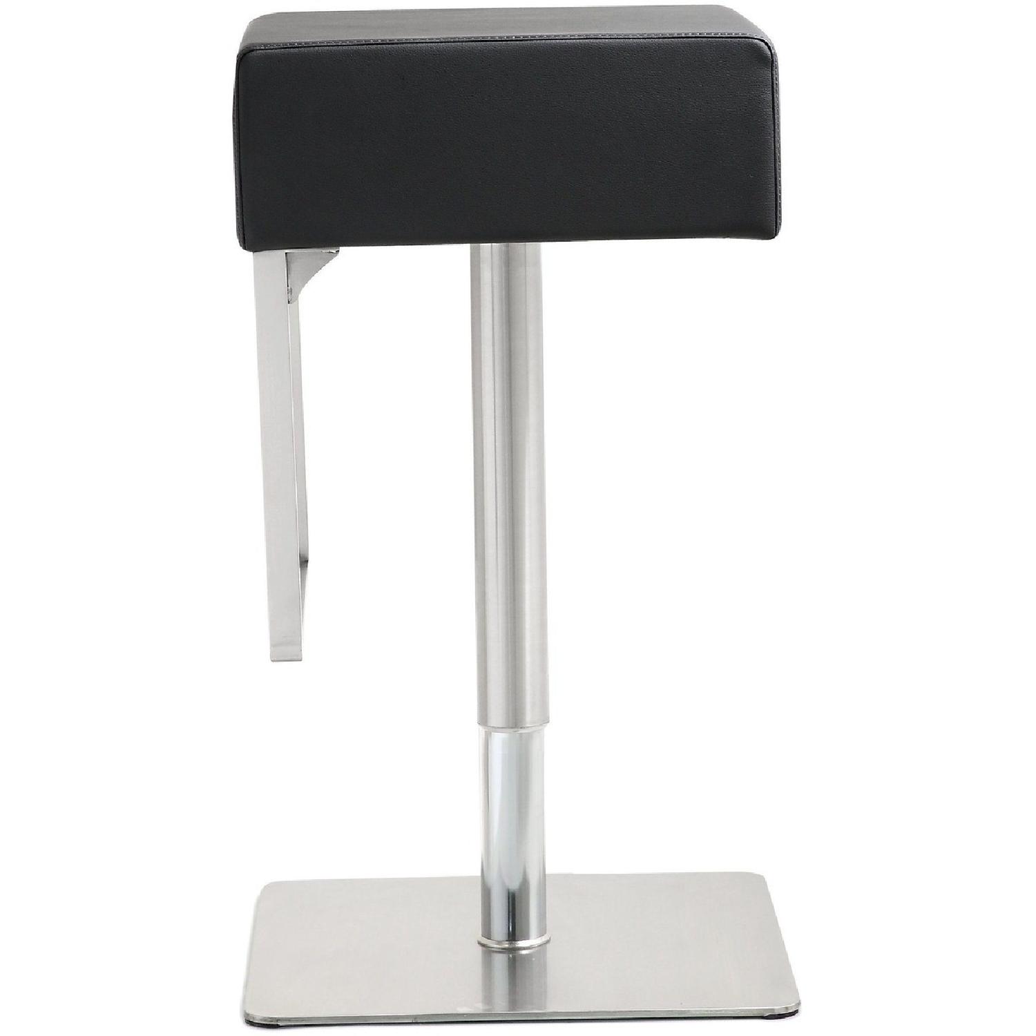 TOV Furniture Seville Black Stainless Steel Barstool - image-2