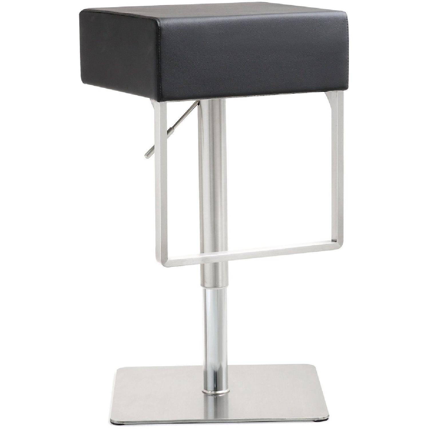 TOV Furniture Seville Black Stainless Steel Barstool - image-3
