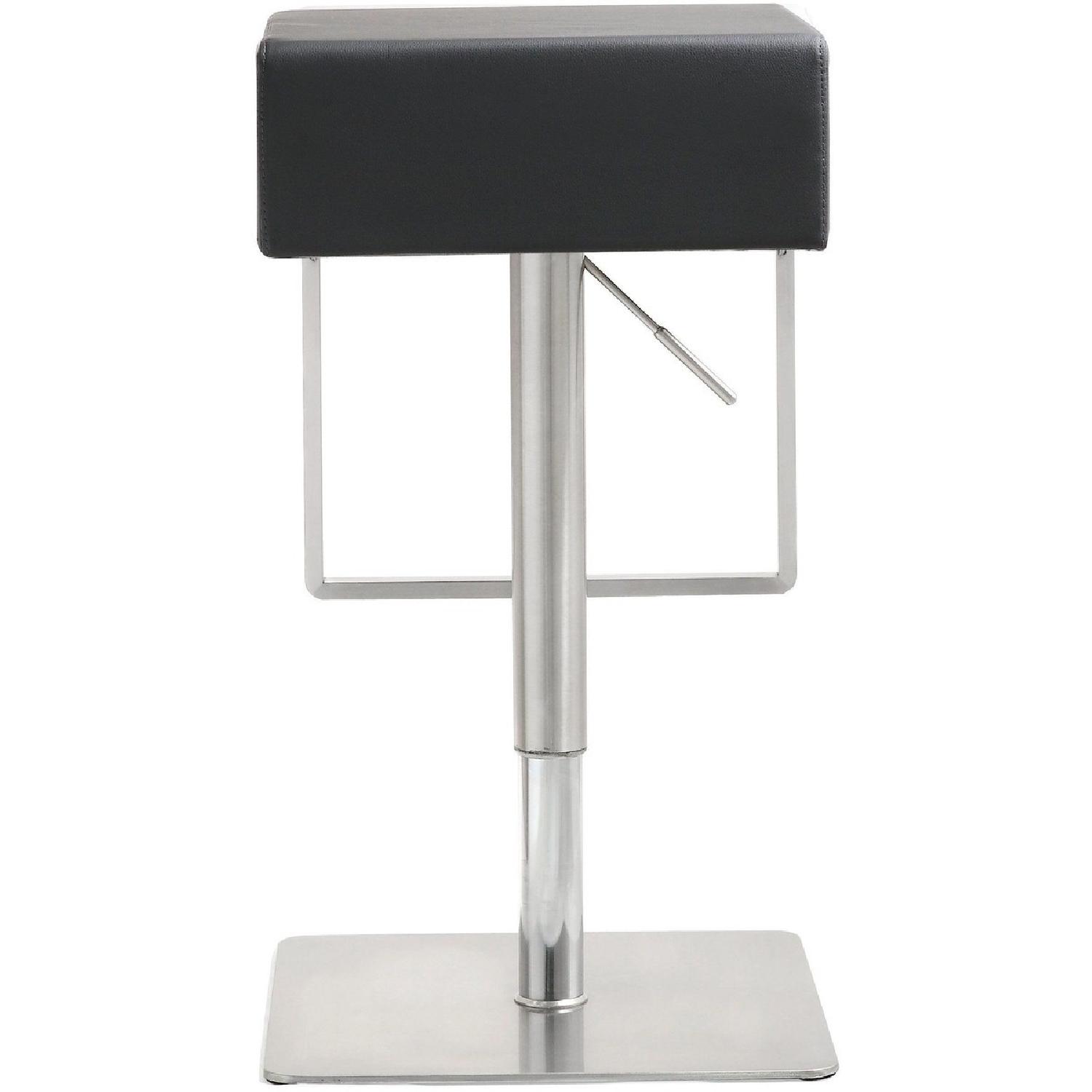 TOV Furniture Seville Black Stainless Steel Barstool - image-4